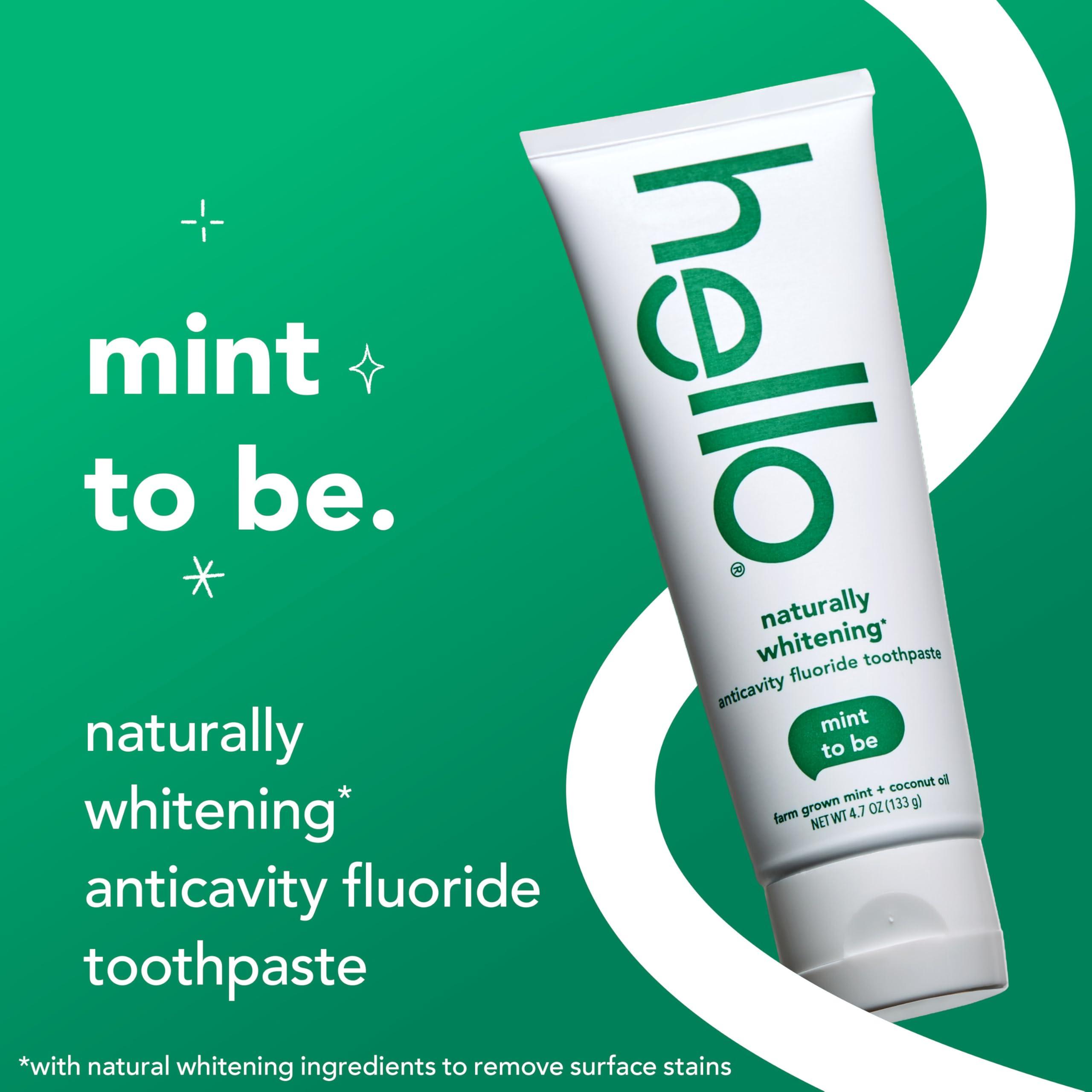 Hello Naturally Whitening Fluoride Toothpaste, Natural Whitening Toothpaste with Coconut Oil and Tea Tree Oil, Tames Bad Breath, Helps Moisturize, and Fights Cavities, Mint, 3 Pack, 4.7 Oz Tubes - Image 2