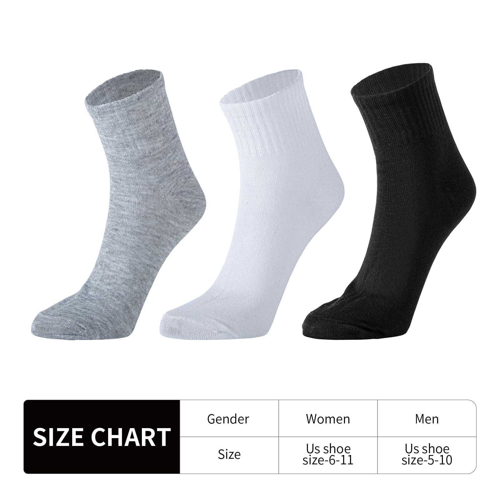Usavemo 180 Pairs Men's Socks Bulk Pack - Athletic & Casual Quarter Ankle Moisture Wicking Socks for Unisex Adults - Image 2