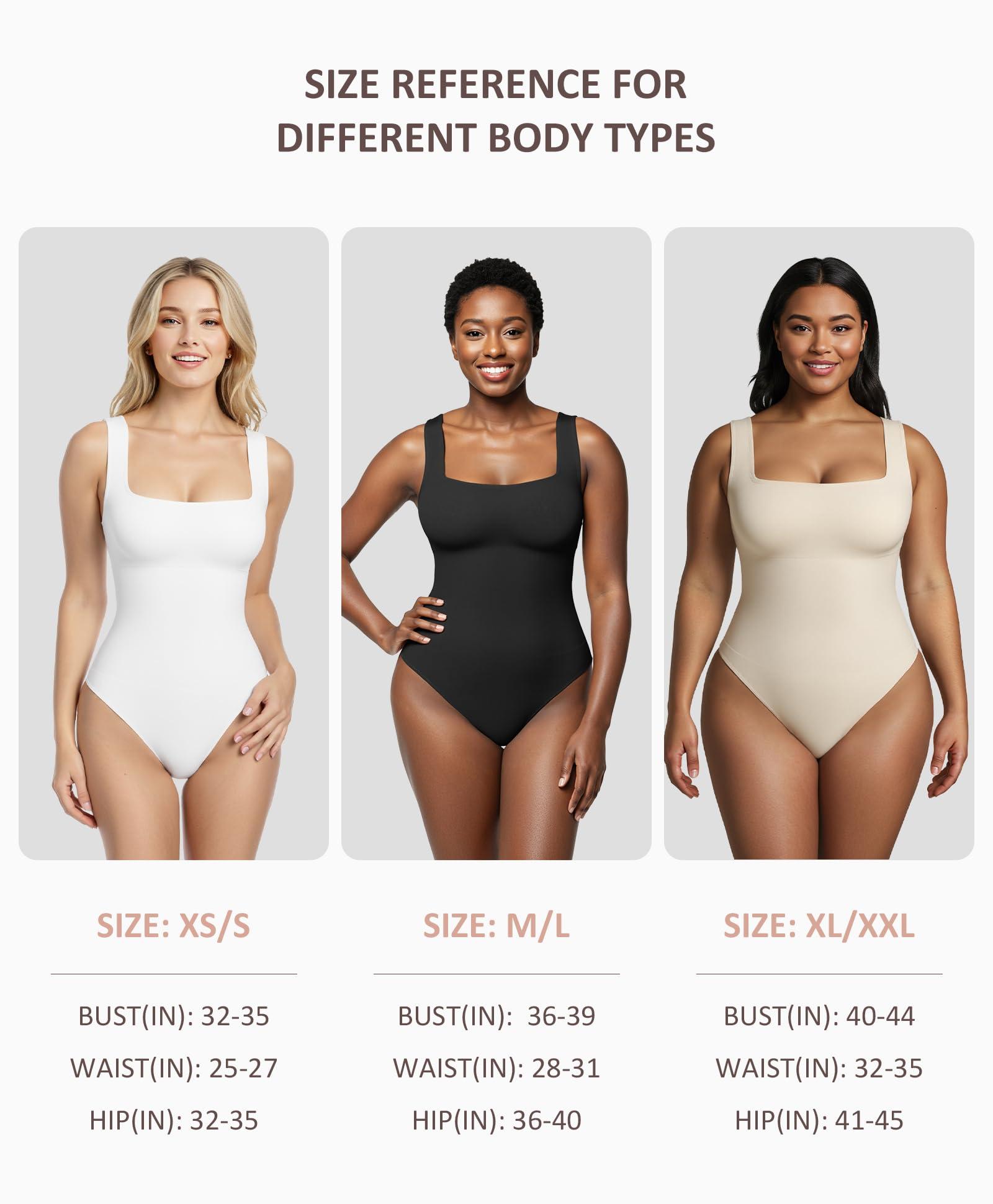 FeelinGirl Bodysuits for Women Seamless Square Neck Tummy Control Compression Thong Shapewear Bodysuit Tank Tops Bodysuit - Image 6