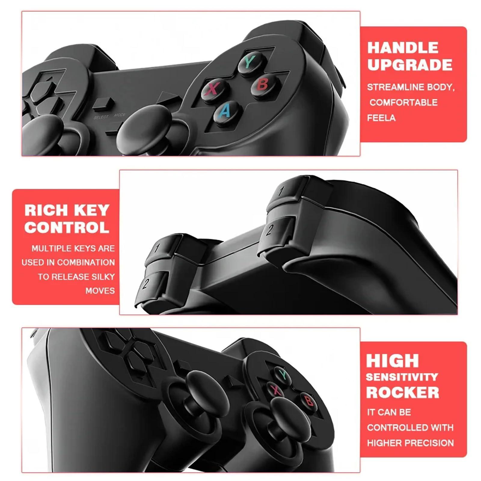 ZWXYVUT Retro Video Game Console-X2 Plus 4K Game Stick 3D HD Wireless Controller TV 50 Emulator(128G 41000+Games) - Image 6