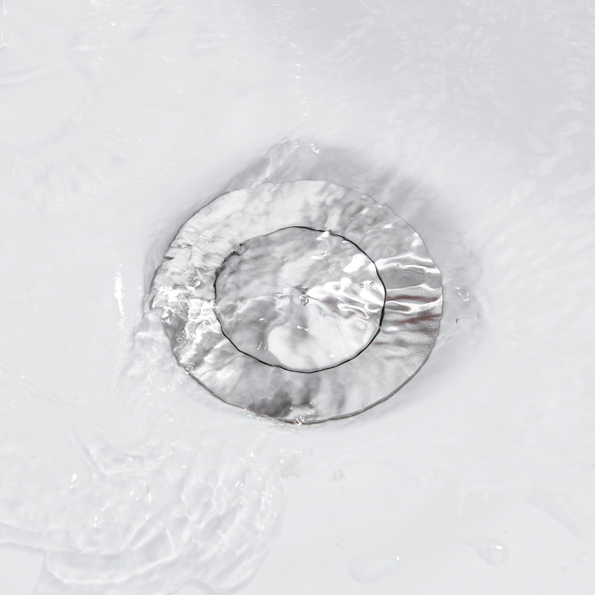 Pop up Sink Drain Stopper for Bathroom Vessel Vanity Sink Art Basin Brushed Nickel, Small Cap with Overflow, Metal Pop up Drain Strainer with Detachable Basket Stopper - Image 9
