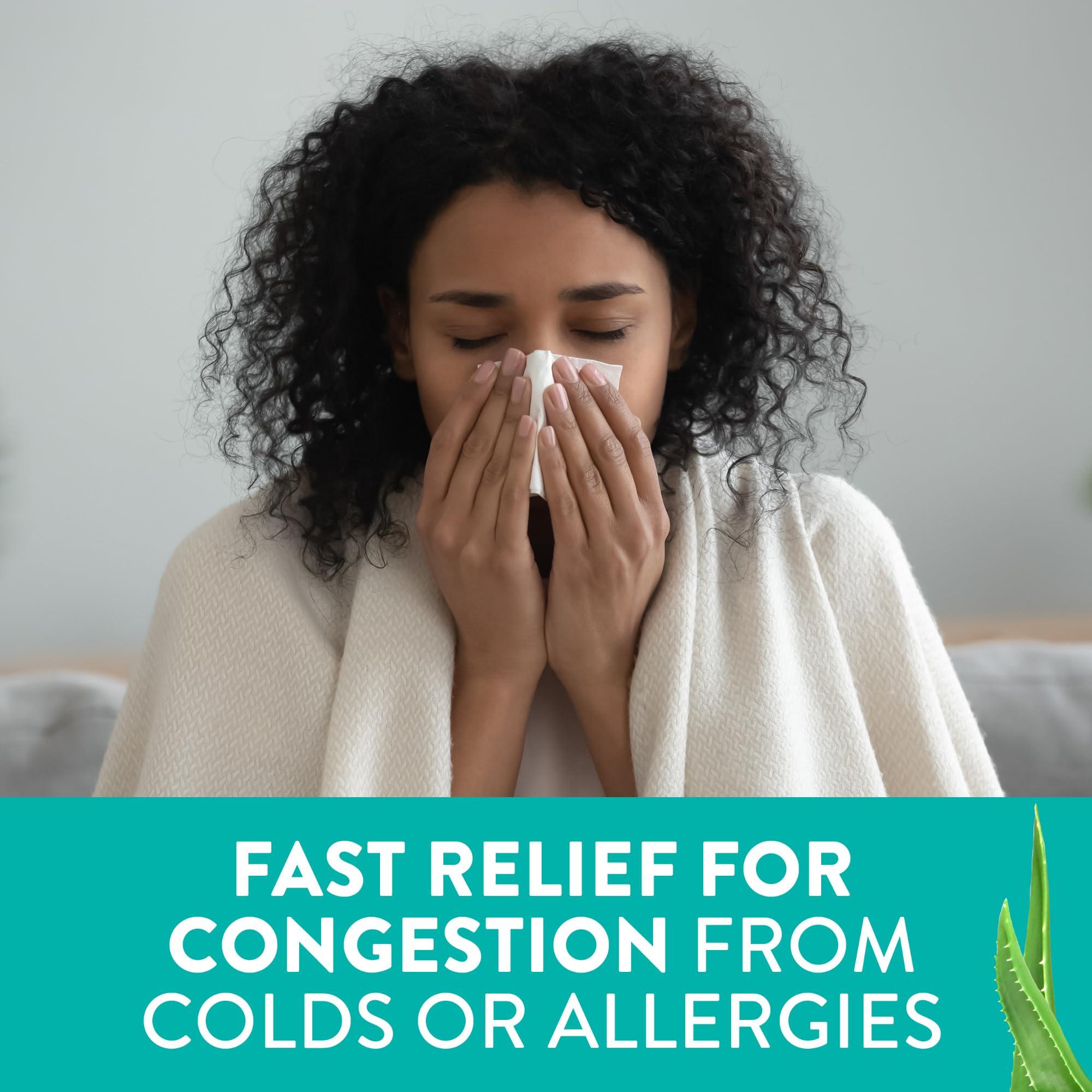 Vicks Sinex Severe Nasal Spray, Moisturizing Ultra Fine Mist with Aloe, Decongestant Medicine, Relief from Stuffy Nose Due to Cold or Allergy, Nasal Congestion & Sinus Pressure Relief, 265 Sprays x 2 - Image 4