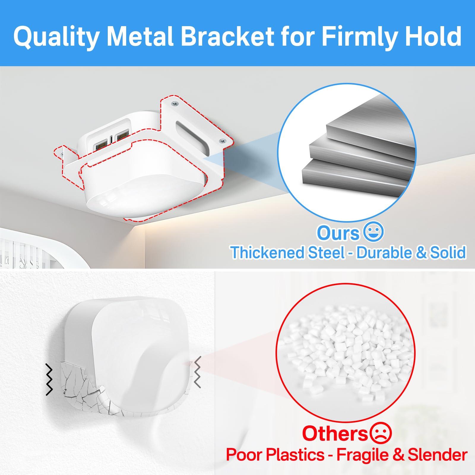 2 in 1 Metal Ceiling Mount Bracket for eero 6 Plus / eero 6 Ceiling Mount or Wall Mount for eero 6 / eero 6+ Mesh Wi-Fi System with Dual Installation Options for Versatile Use - Image 4