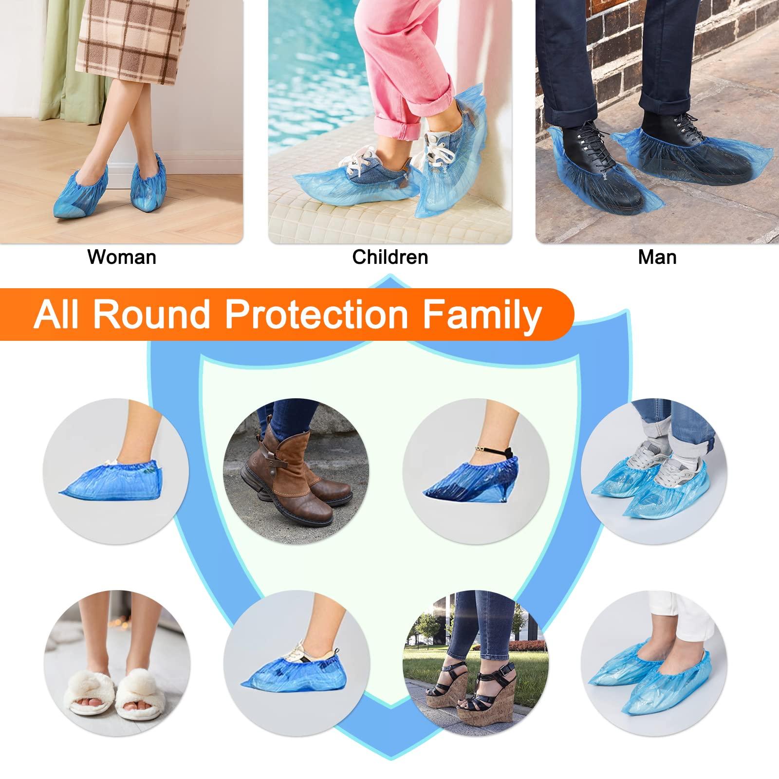 Blemoacha 100 Pcs Disposable Shoe Covers,Waterproof Shoe Boot Indoors,Recyclable Sanitary Shoes Cover Durable,Fit Most Sizes,Suit for House, Office,Open Day, Blue - Image 5