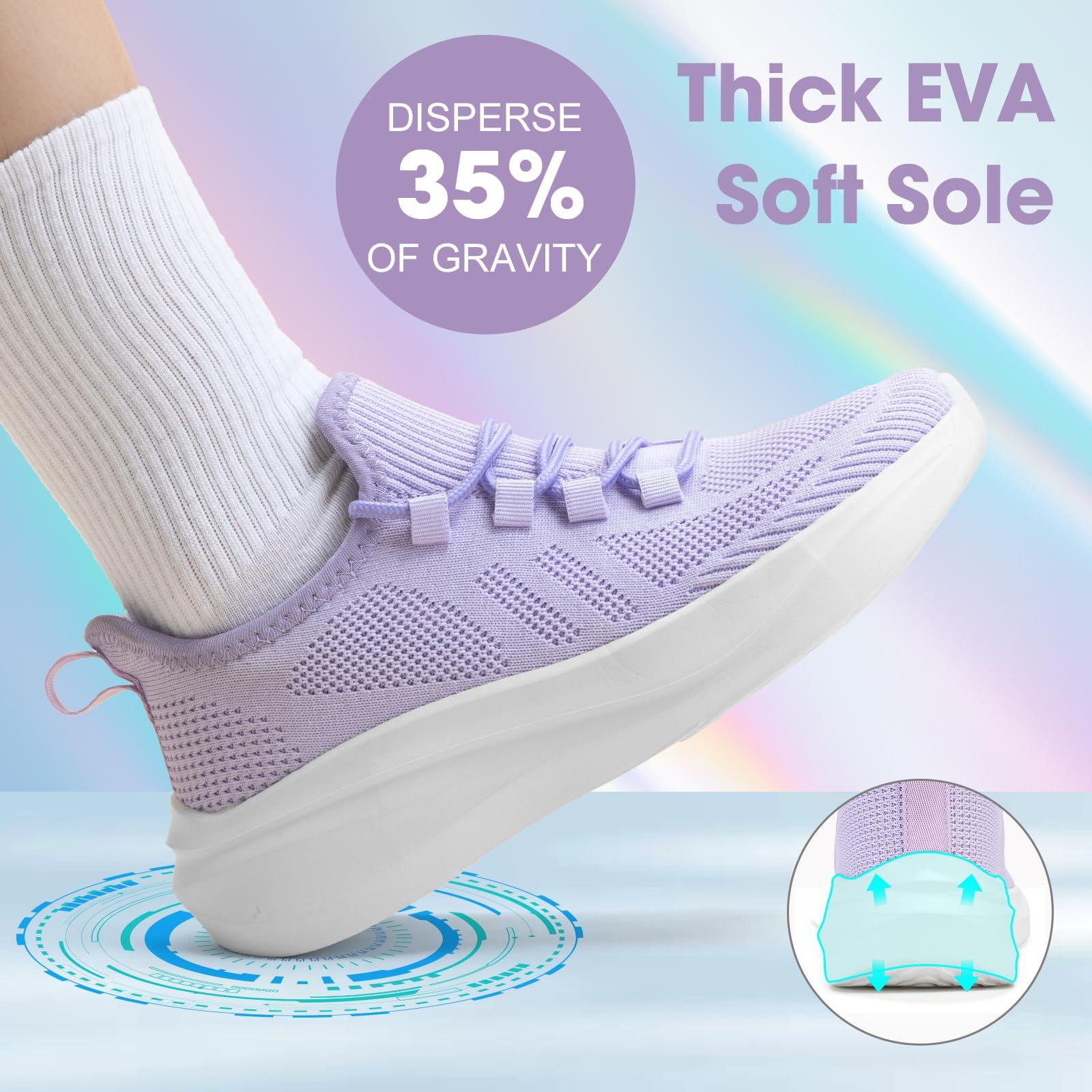 ZOVE Wide Toe Box Shoes Women Extra Wide Width Tennis Sneakers Ultra Light Running Shoes for Women Non-Slip Diabetic Walking Gym Workout Trainer - Image 3