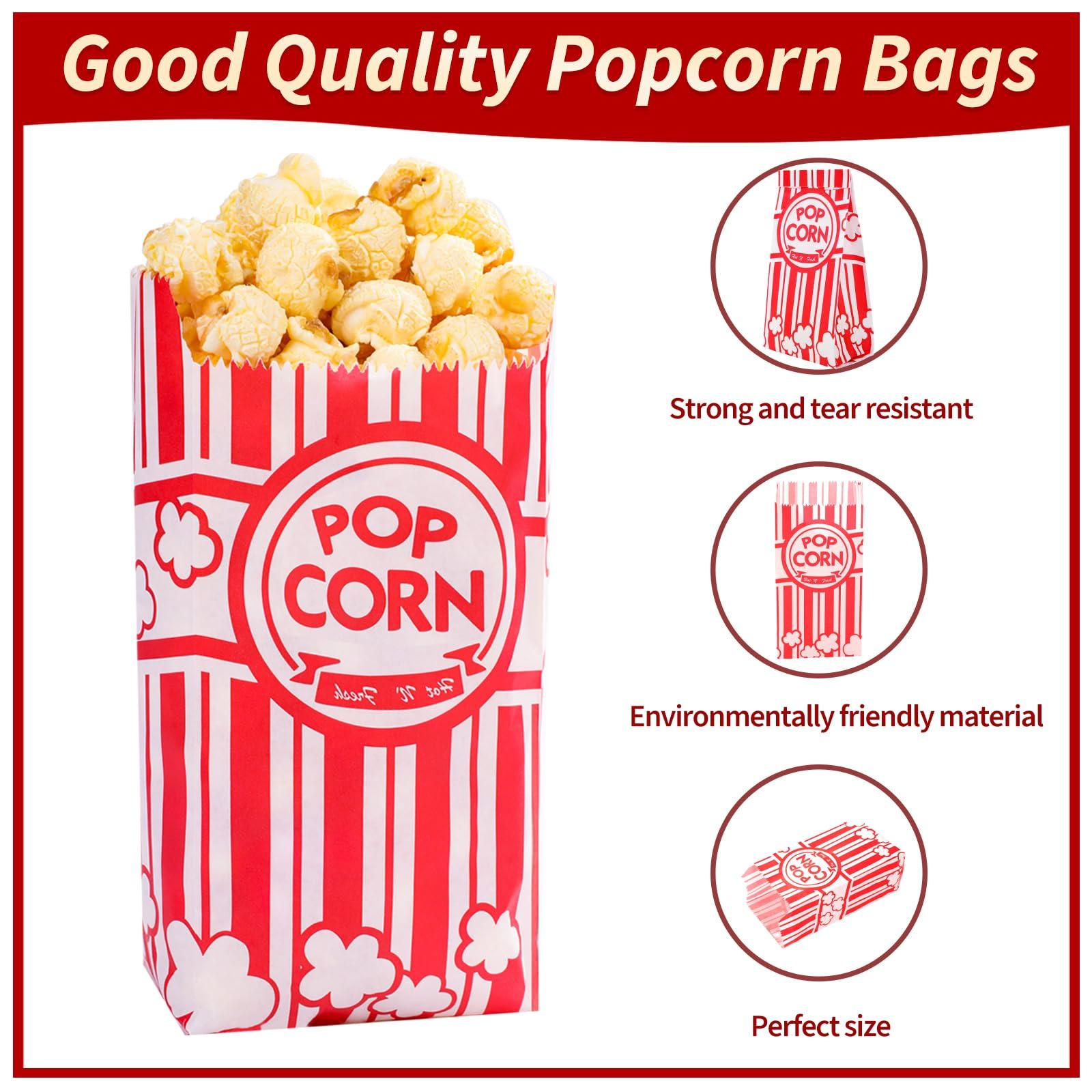 VOISEN Paper Popcorn Bags,600 Pack 1oz Popcorn Bags Individual Servings, Popcorn Bag Bulk for Popcorn Machine,Movie Nights Pop Corn Bags - Image 3