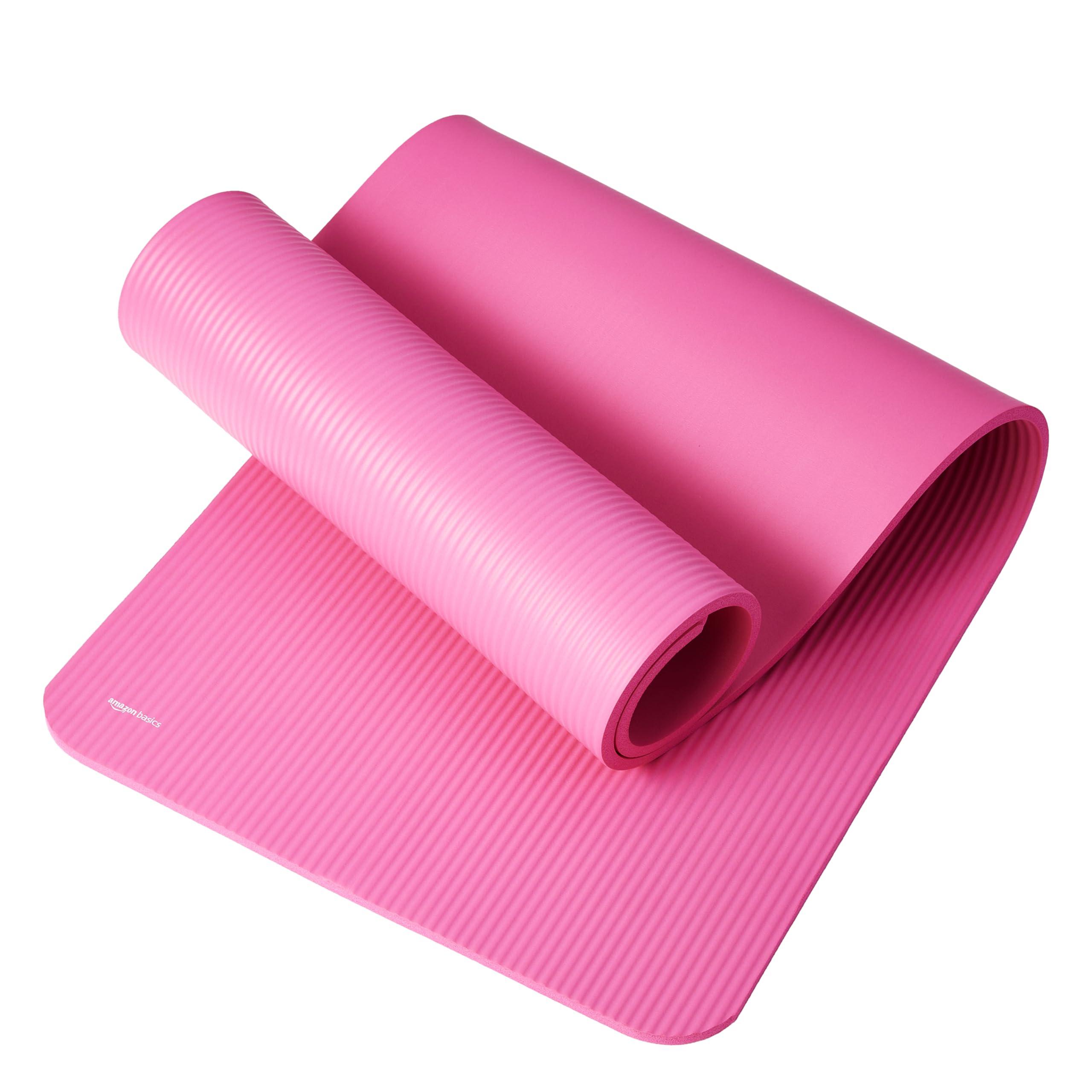 Amazon Basics 1/2 Inch Extra Thick Exercise Yoga Mat with Carrying Strap, Cushioned Support, for Fitness and Gym Workouts - Image 3