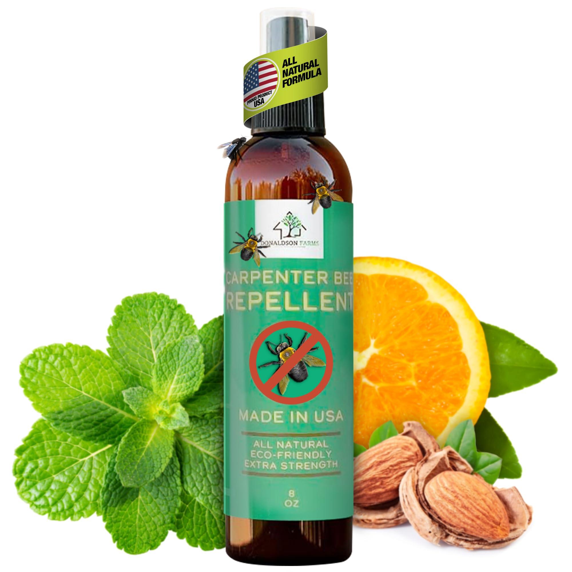 Donaldson Farms Carpenter Bee Repellent Spray – Organic Citrus Oil Spray for Outdoor Timber Structures and Furniture, 8oz