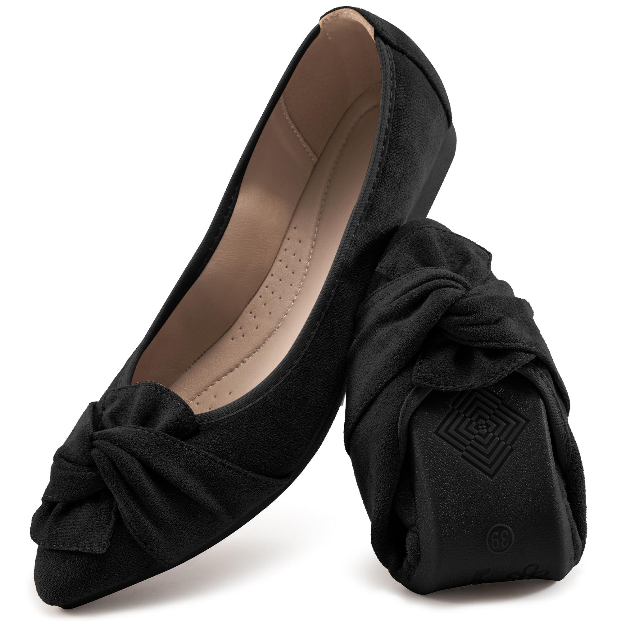 Aomigoct Ballet Flats for Women Dressy: Pointed Toe Comfortable Wedding Womens Flats - Casual Work Walking Shoes