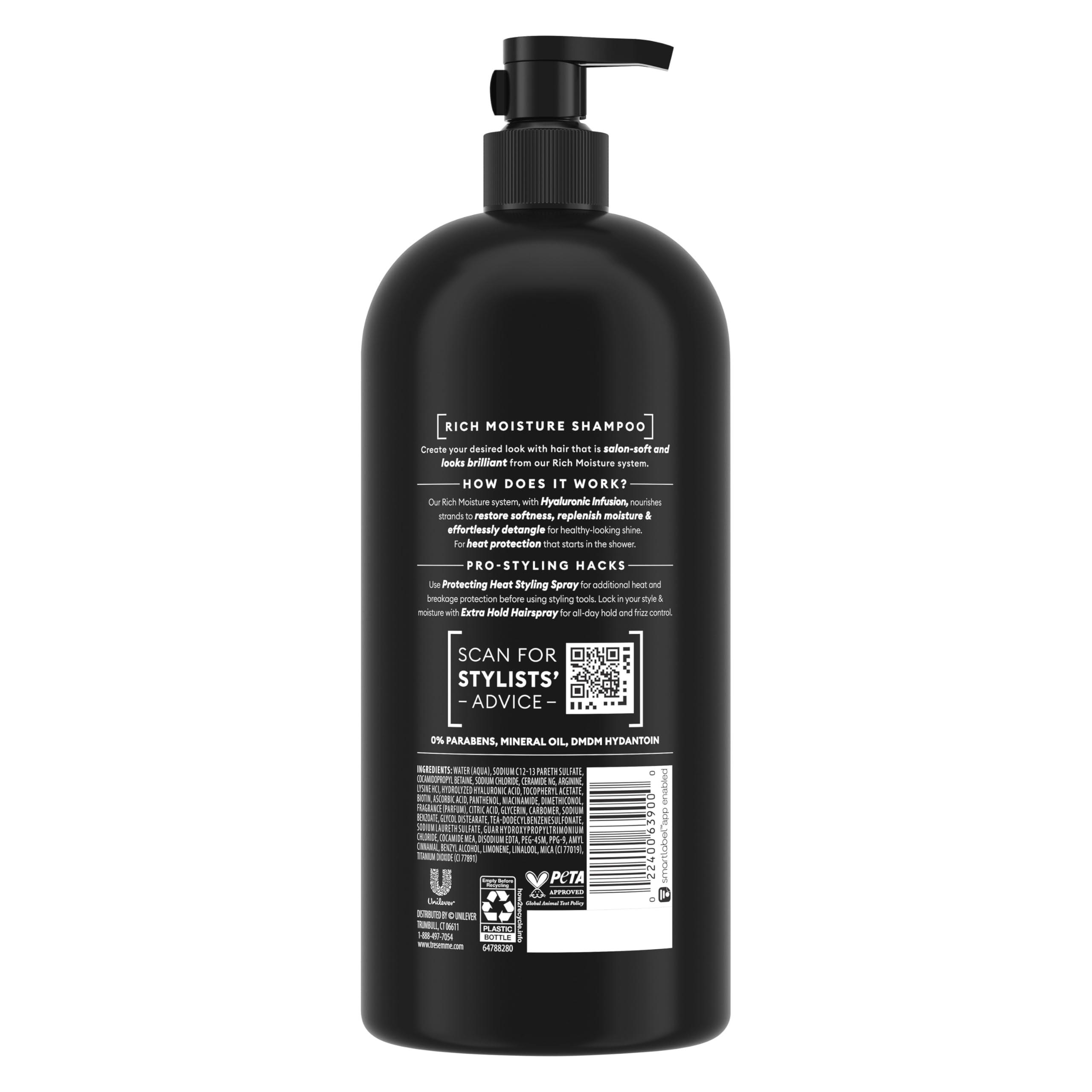TRESemmé Rich Moisture Hydrating Shampoo with Pump for Dry Hair Formulated With Pro Style Technology 39 Fl Oz - Image 2