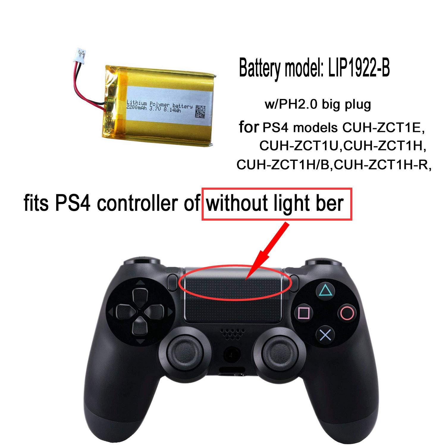 AOLIKES PS4 Controller Battery 3.7v 2200mAh Replacement for Sony PlayStation 4 DualShock 4 Wireless Controller CUH-ZCT1E CUH-ZCT2E CUH-ZCT1U CUH-ZCT2U Battery fits PS4 All Version Controller - Image 2
