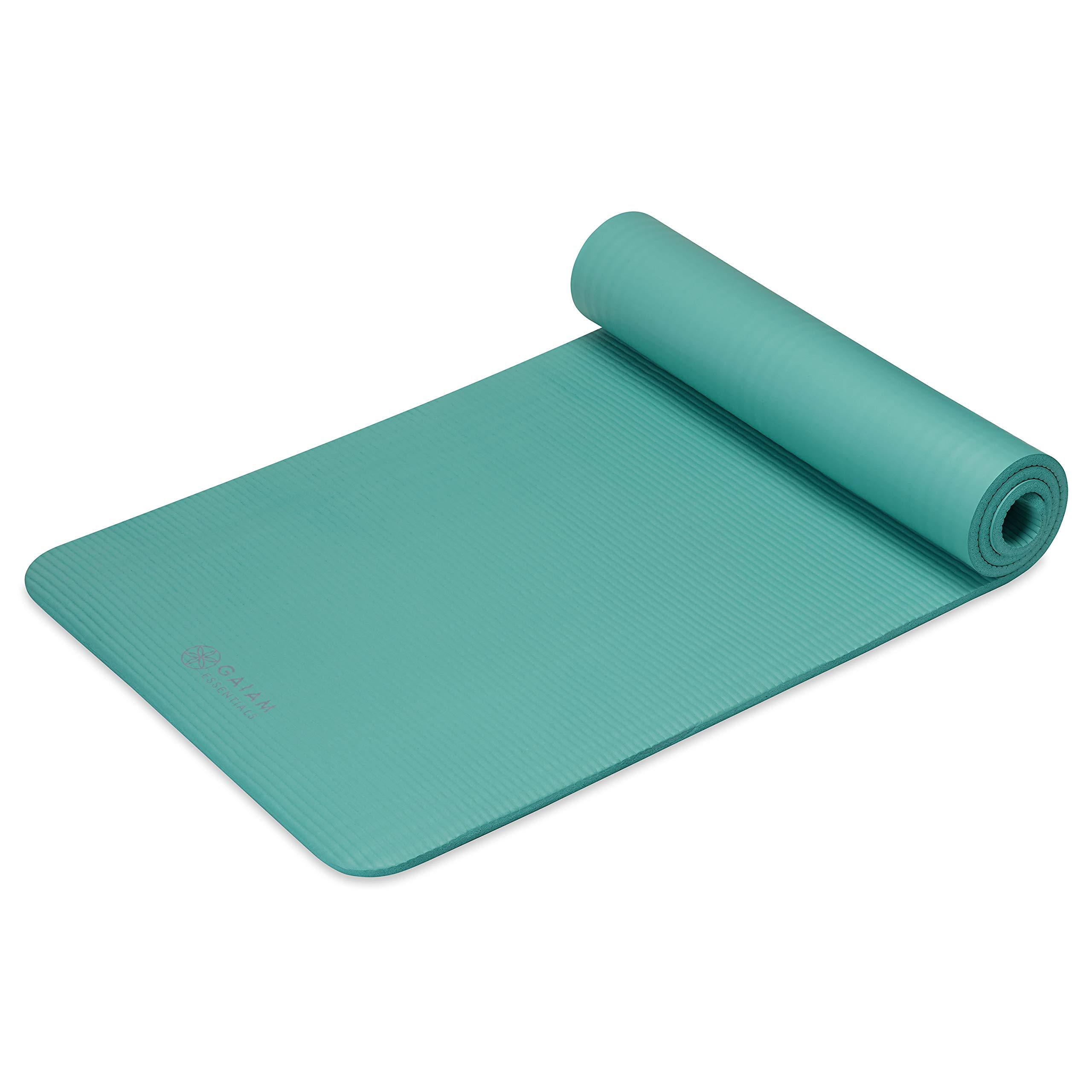 Gaiam Essentials Thick Yoga Mat Fitness & Exercise Mat with Easy-Cinch Yoga Mat Carrier Strap, 72"L x 24"W x 2/5 Inch Thick - Image 9