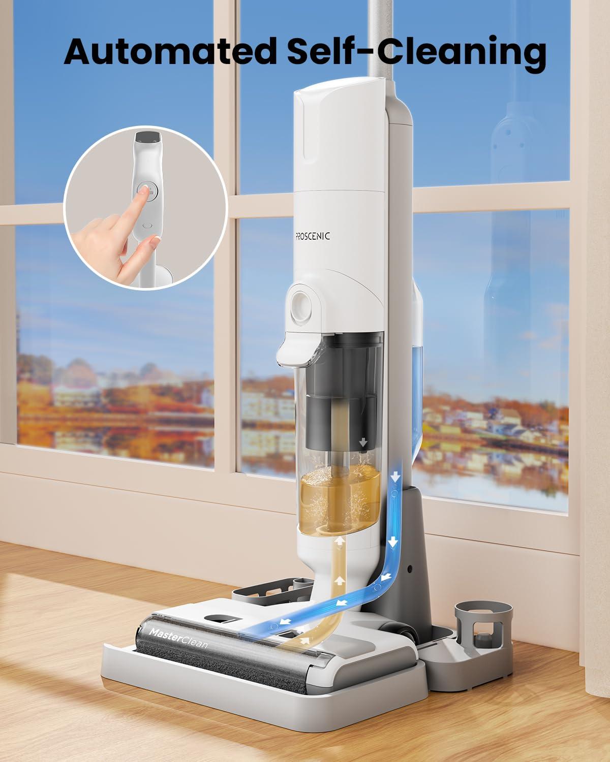 Proscenic F10 Pro Cordless Wet Dry Vacuum Cleaner, Vacuum and Mop Combo with One-Button Auto Self-Cleaning, 3-in-1 Vacuum Mop for Hard Floors, High-Capacity Dual Tanks, Edge Clean, Ease of Use - Image 3
