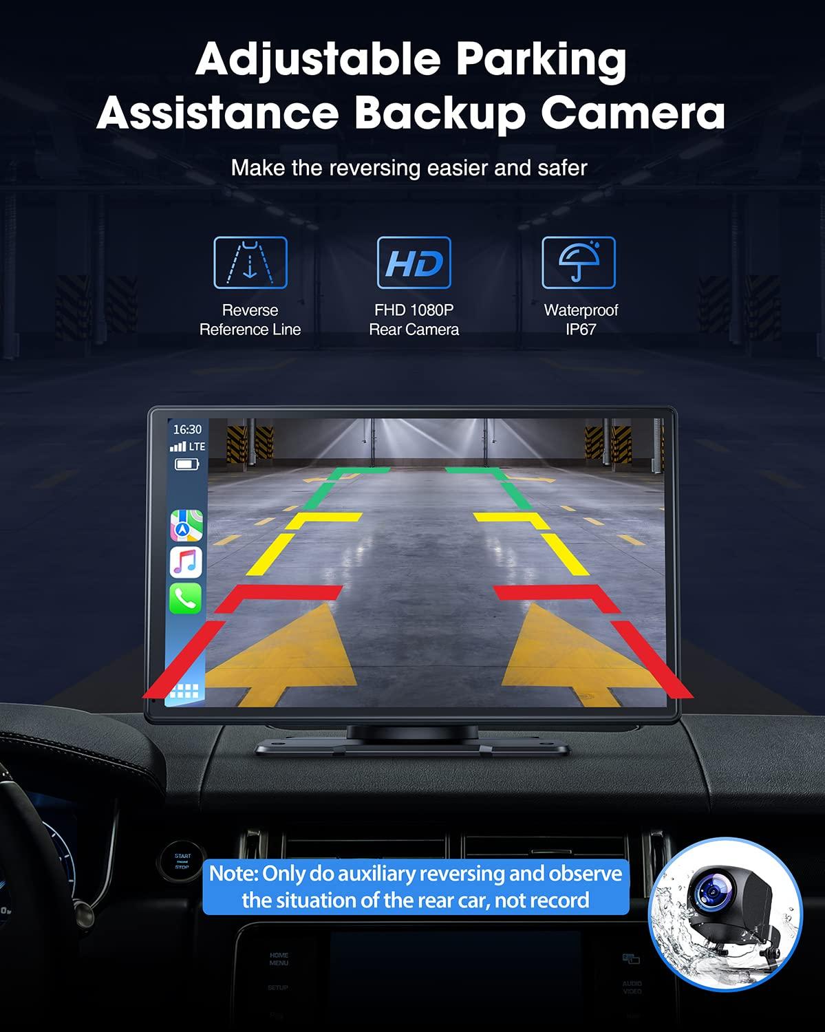 9-Inch Wireless Car Stereo with Carplay, Backup Camera, GPS Navigation, Android Auto - by LAMTTO - Image 3