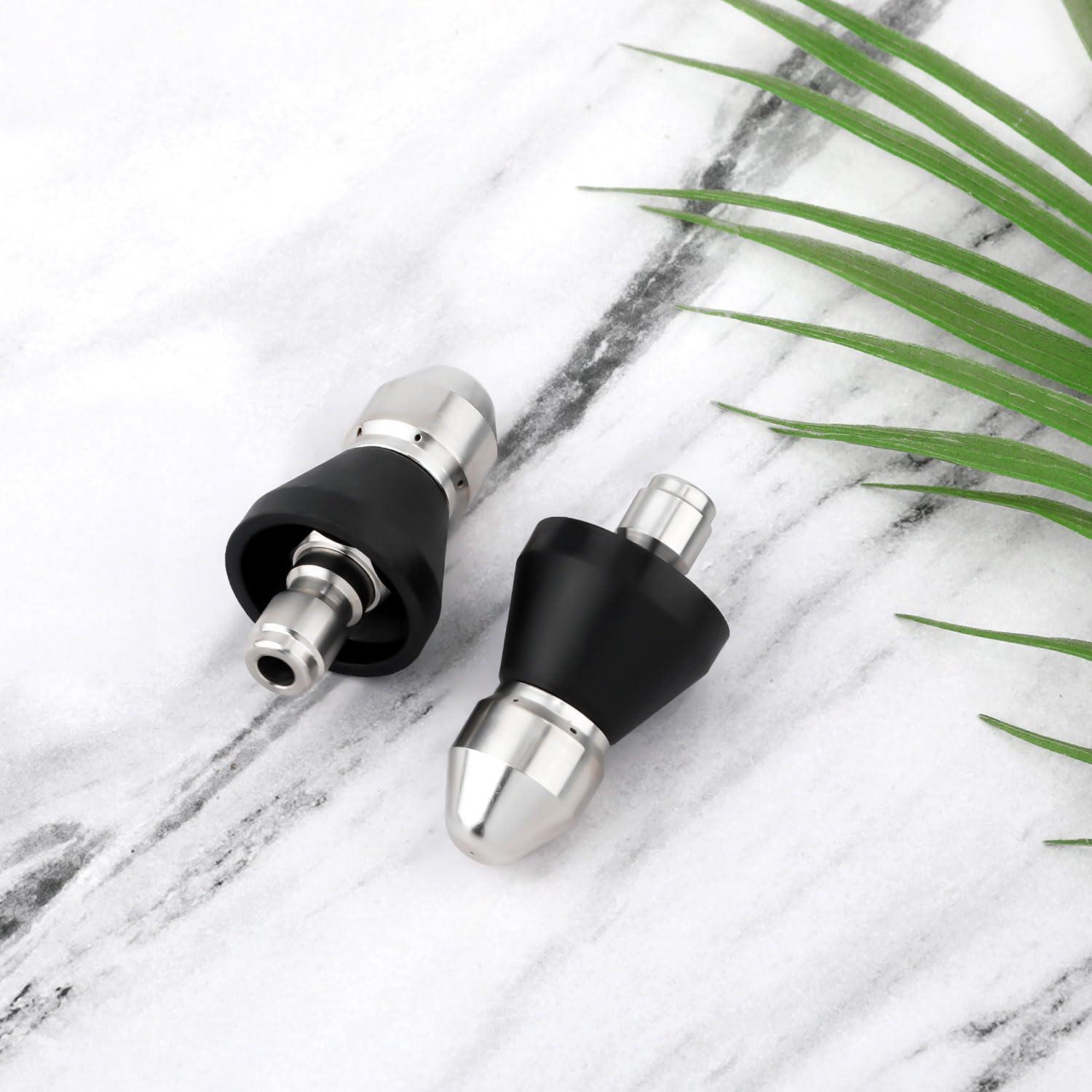 2pcs High-Pressure Sewer Cleaning Nozzle, 1 Front Jet and 6 Rear Jets Sewer Jetter & Pipe Unclogger Nozzle for 1/4" Quick Connector, Sewer Cleaning Tool Remove Grease Sand Hair - Image 2