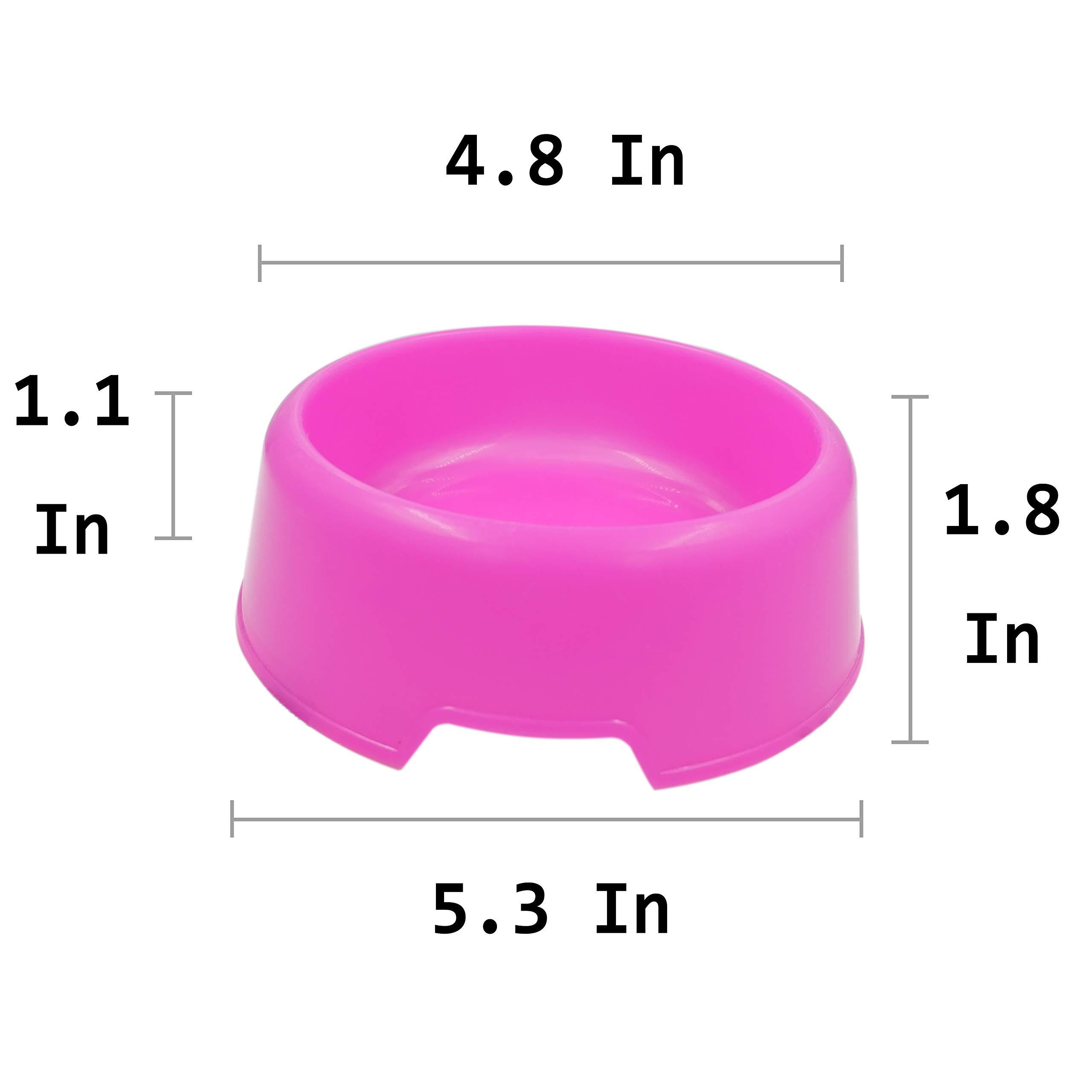 Purple 4-Pack Plastic Dog & Cat Bowls - Image 5
