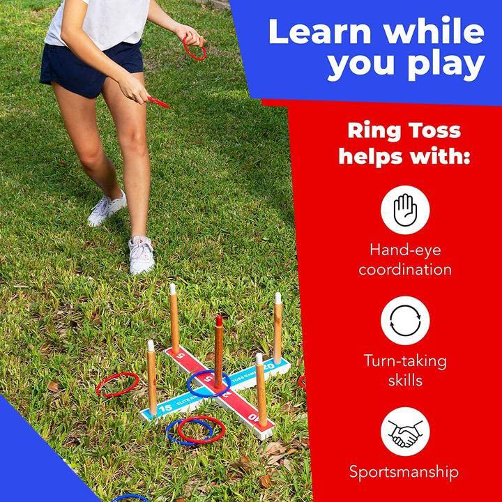Elite Sportz Ring Toss Games for Kids - Outdoor Yard Game for Adults & Family - Backyard Toys, Outdoor Game, Backyard Games, Lawn Games for Kids Ages 4-8 - Image 5