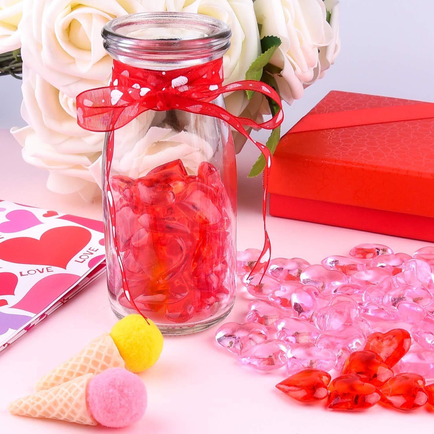 TUPARKA Acrylic Hearts Red Acrylic Hearts for Table Decoration/Home Decoration/Vase Fillers in Valentine's Day or Wedding Day - Image 2