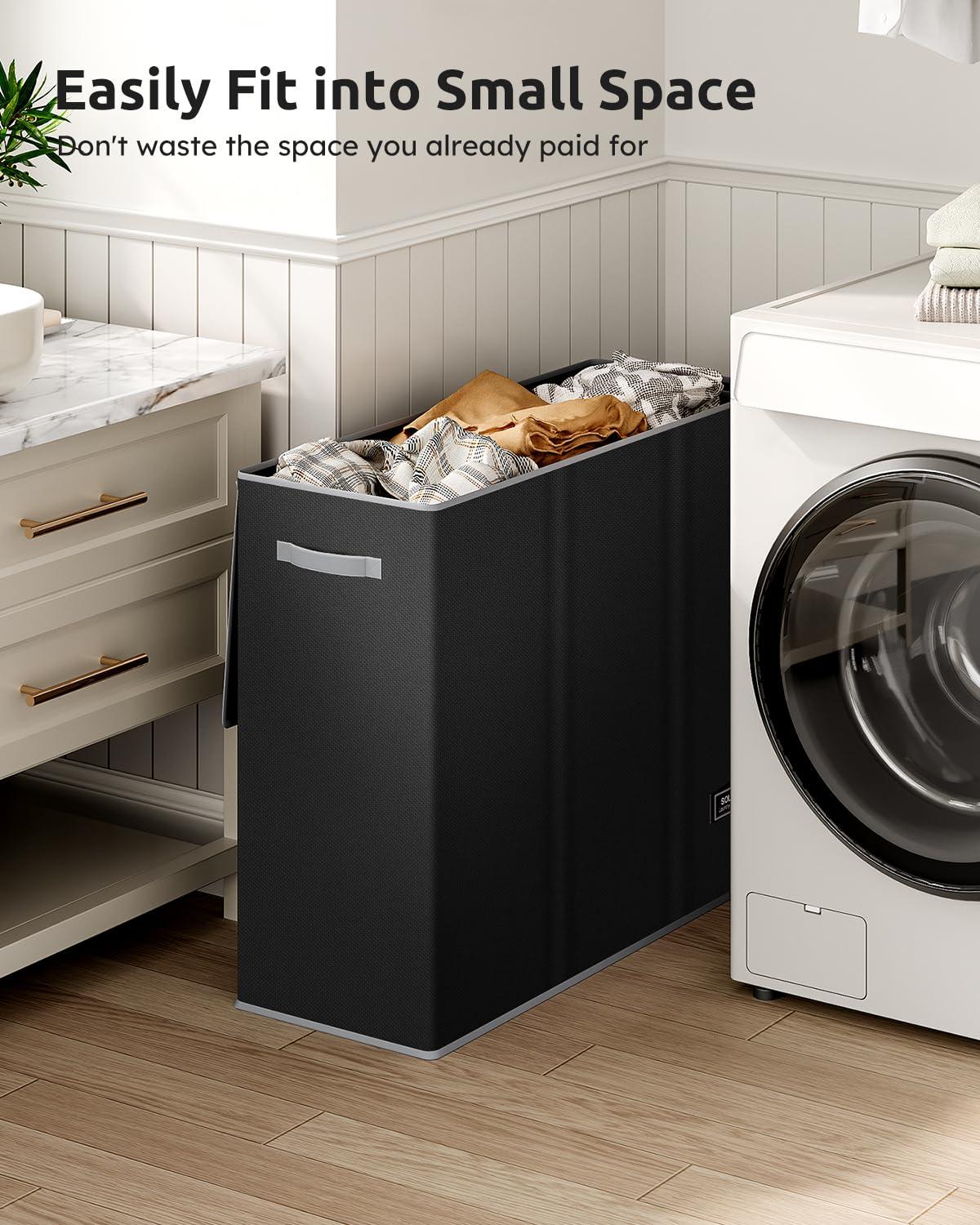 SOLEDI 180L Laundry Hamper 3 Section, Extra Large Laundry Hamper with Lid, Dirty Clothes Hamper with Sturdy Handle, Large Laundry Basket Organizer for Laundry Room, Bedroom, Hampers for Laundry - Image 8