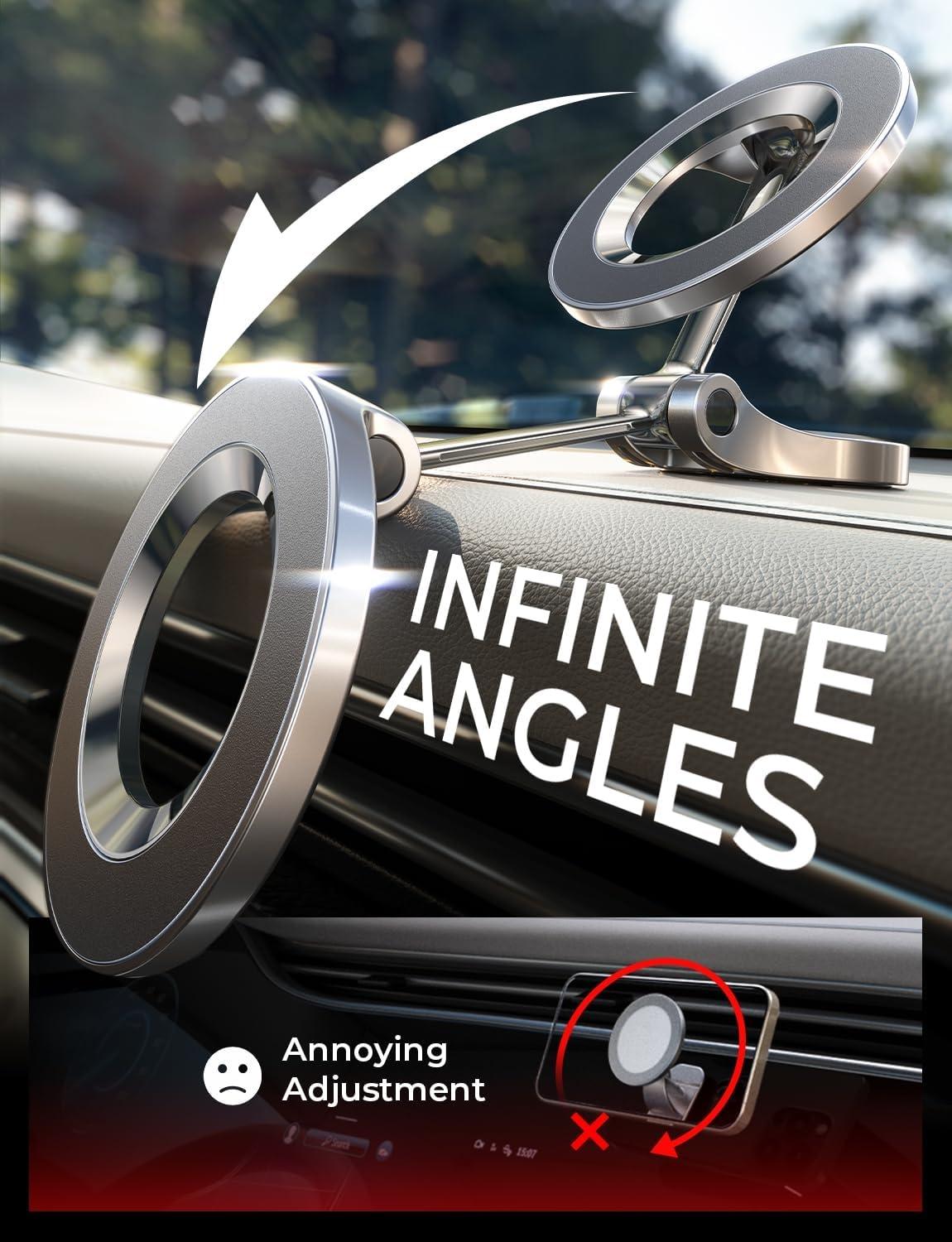 LISEN for Magsafe Car Mount, Ultra Magnetic Dashboard Phone Holder, Car Accessories for iPhone 16 Pro Max,Gifts for Men Women Him Her, Fit for iPhone16 Pro/Pro Max 15 14 13 12 - Image 6