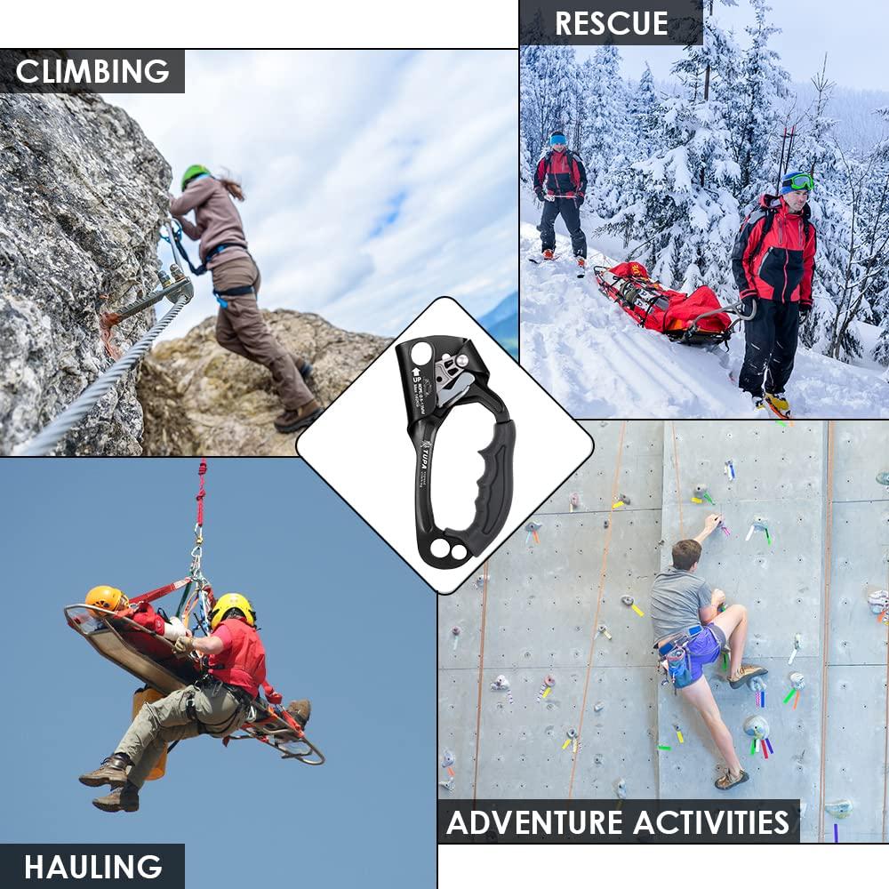 Lixada Climbing Hand Ascender 8-13mm Vertical Rope Access with Ergonomic Rubber Handle CE Certified Strong Rappelling Gear Equipment for Rock Climbing Tree Arborist, Rescue Caving - Image 8
