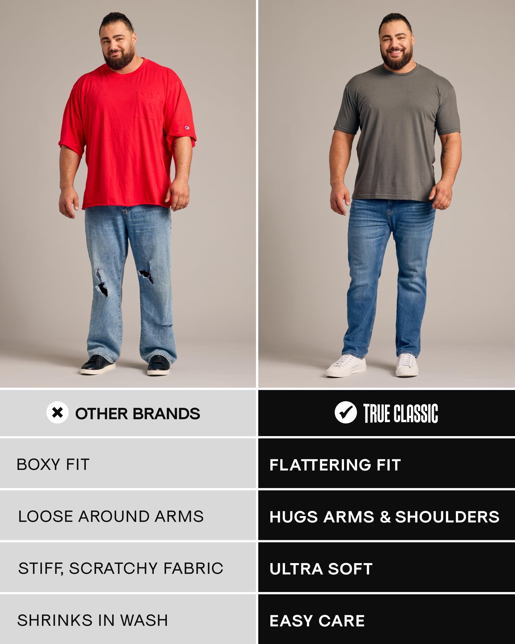 True Classic Mens T-Shirts - Short Sleeve Crew Neck Plain Novelty T Shirt for Men - Image 5