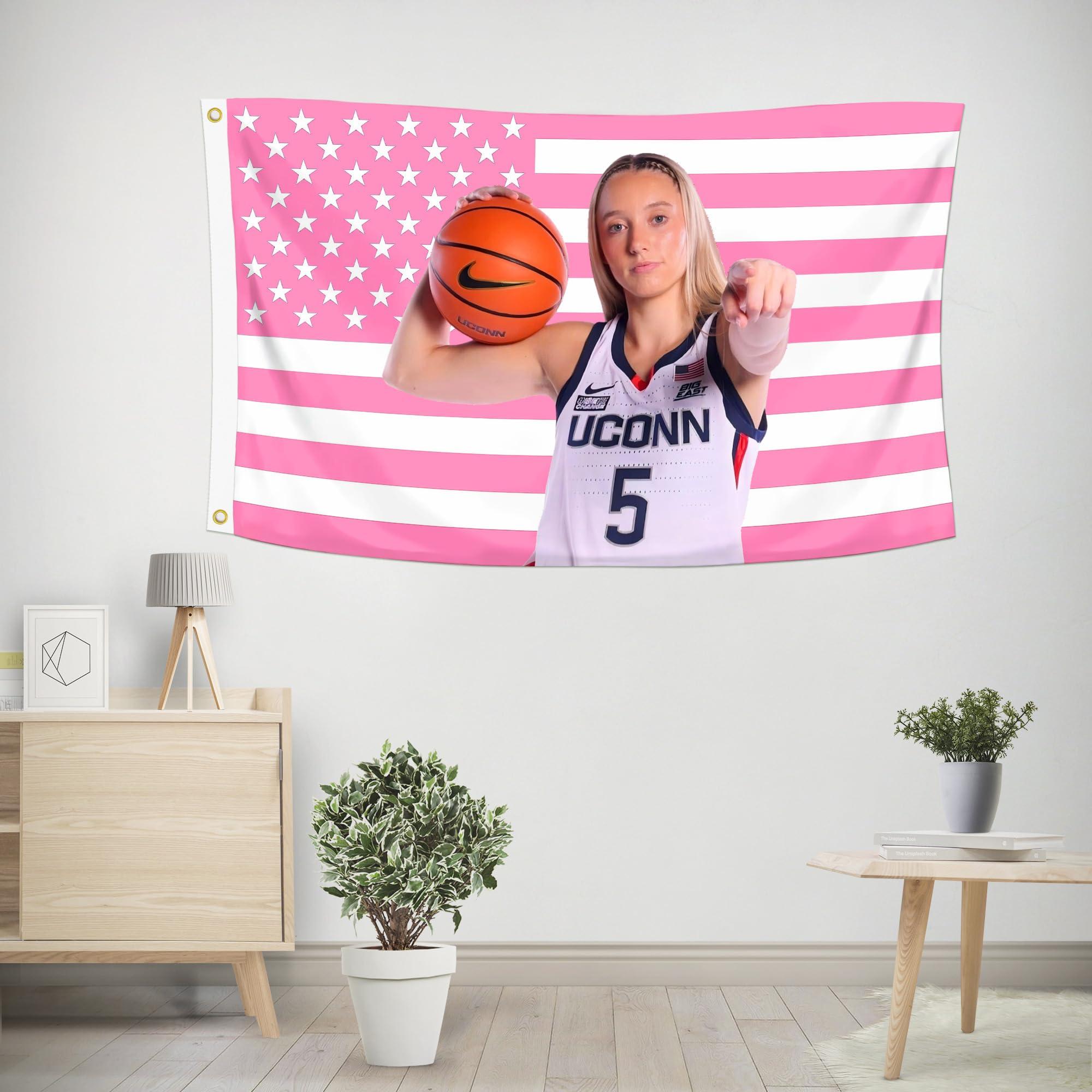 Shmbada Paige Bueckers 3x5 Foot Decorative Flag with 2 Brass Grommets for Outdoor Indoor, Double Stitched, Wall Hanging Room Decor Tapestry, College Dorm Room Porch Outside Decorations - Image 6