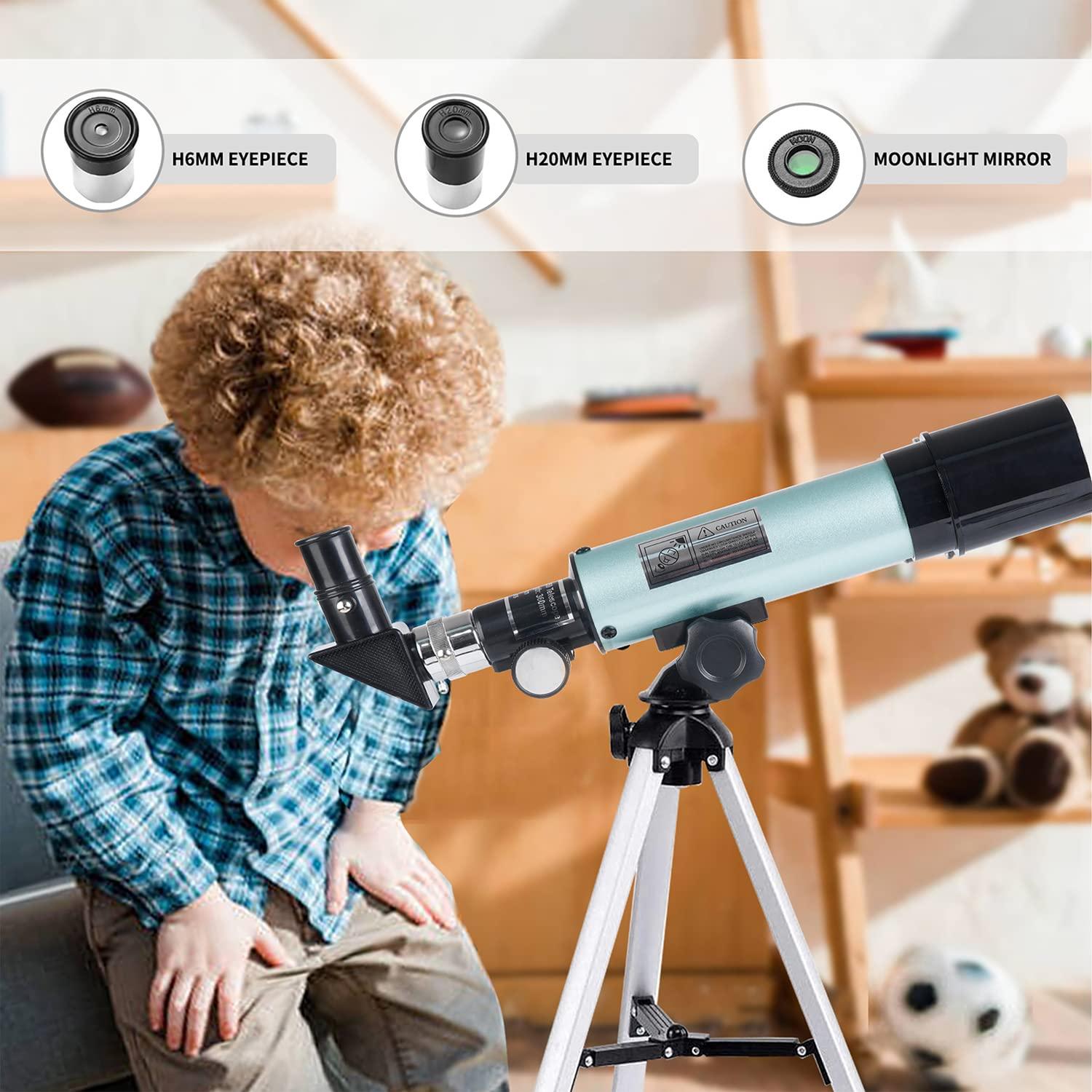 Mijiaowatch Kids Telescope - 360/50mm 90X Zoom HD Monocular Space Telescope with Tripod for Kids/Adult/Beginners (Blue) - Image 5