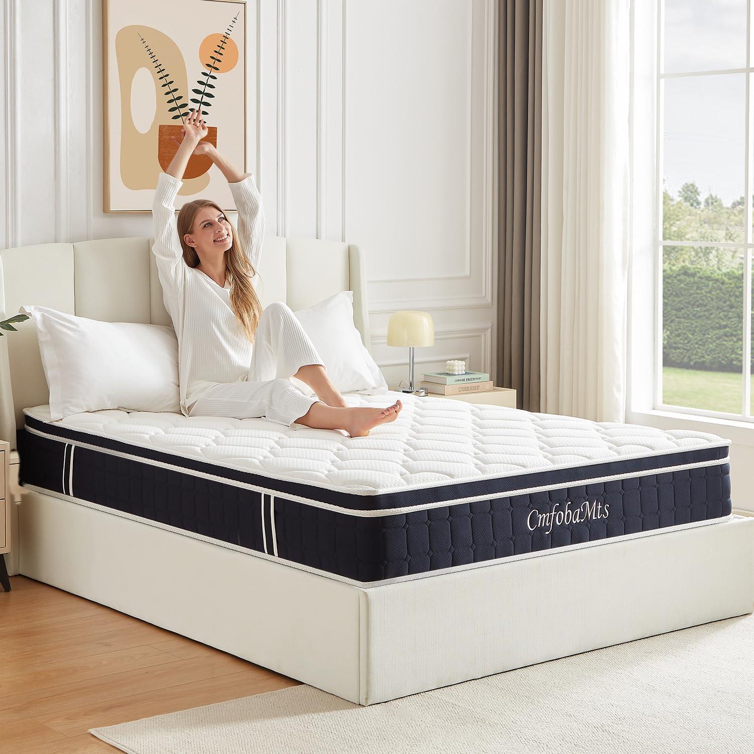 CMFOBAMTS 8 Inch Twin Mattress, Memory Foam Hybrid Mattress in a Box with Independent Spring for Motion Isolation and Pressure Relief, Comfortable Medium Firm - Image 6