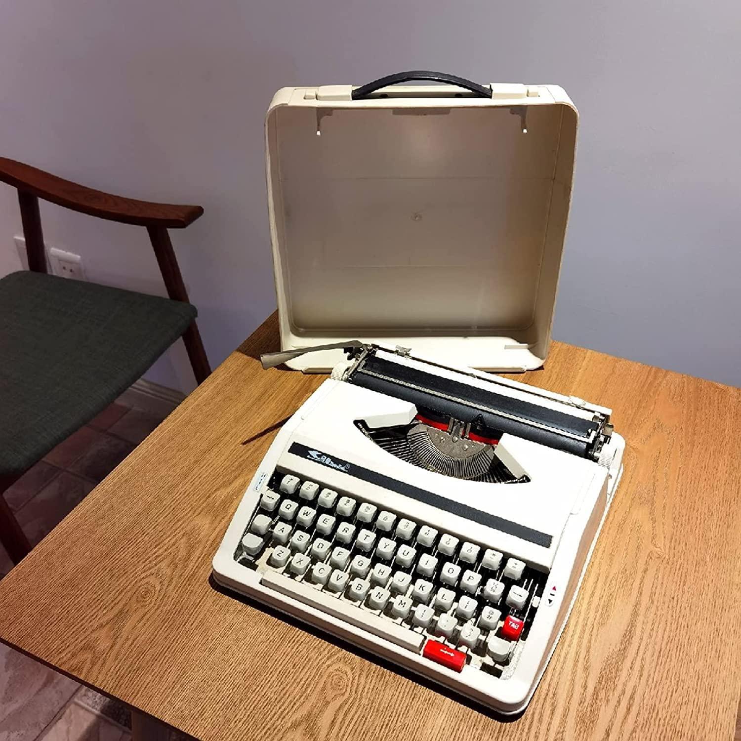 Wireless Typewriter Keyboard,Mechanical English Typewriter,Old Fashioned Typewriter,1980 Classic Nostalgia Portable Retro Manual Typewriter, Normal Use Vintage Typewriter,Black - Image 4