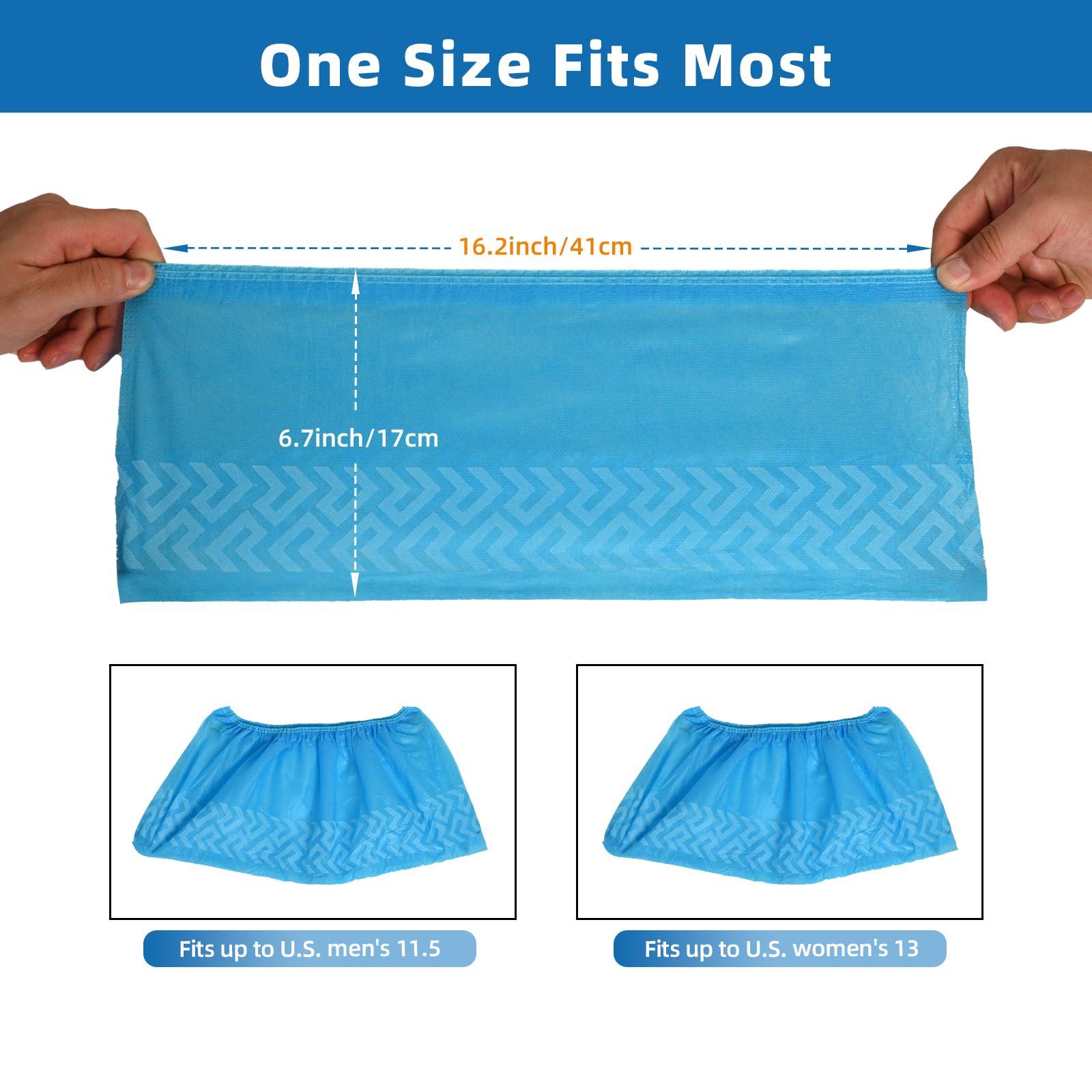 Shoe Covers Disposable Non Slip-200 Pack(100 Pairs), Large And Durable Booties Shoes Covers For Indoors, Non-Woven Fabric, 16.2 X 6.7in Fits Most Up To 11 Us Men And 13 Us Women Size - Image 2