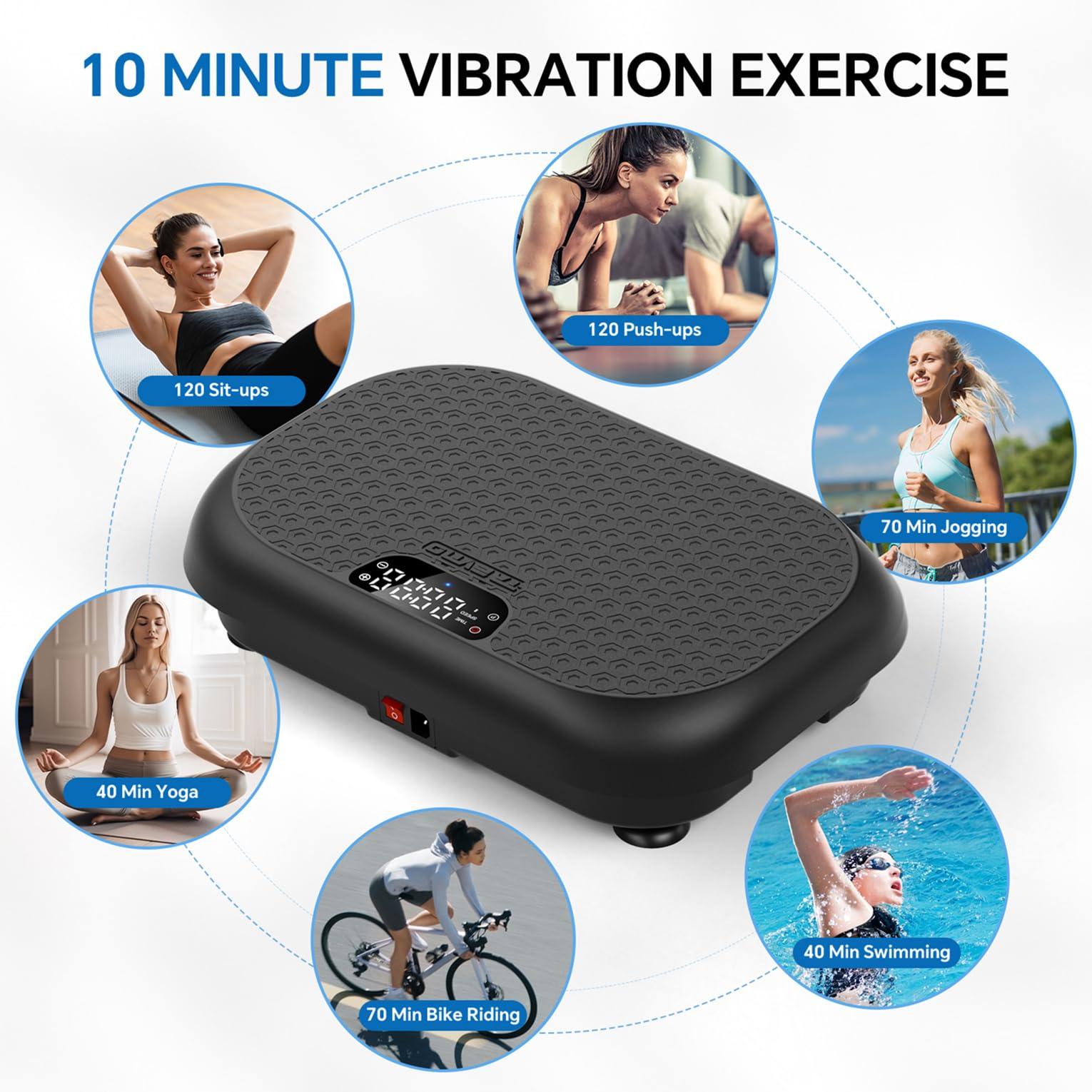 Taevno Vibration Plate Exercise Machine Weight Loss, Full Body Shaker Workout Vibration Plates Lymphatic Drainage, Stand Shake Vibrating Plate for Women Men 450 Lbs Capacity Fitness Platform - Image 2