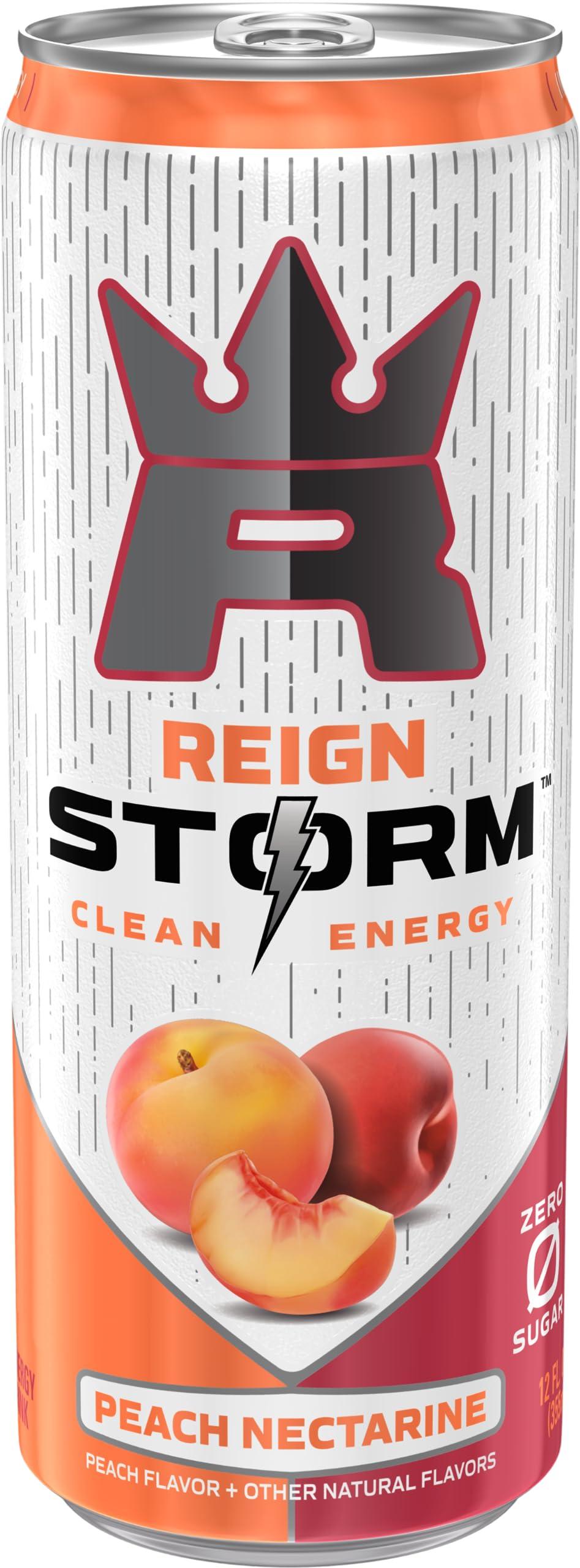 REIGN Storm, Peach Nectarine, Fitness & Wellness Energy Drink, 12 Fl Oz (Pack of 12) - Image 3