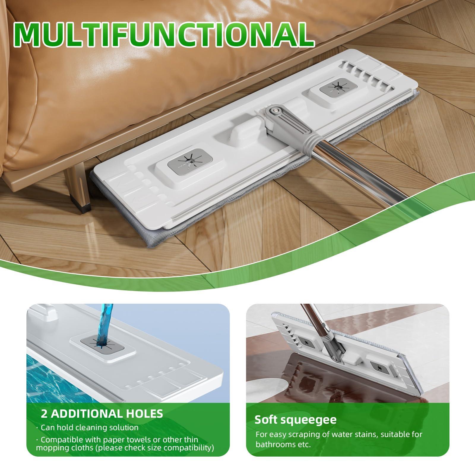 ZJSYJJ Mop and Bucket with Wringer Set: Wet Dry Separation System for Easy Floor Cleaning Rebound Head for Bathroom & Living Room Gift for Women - Image 5