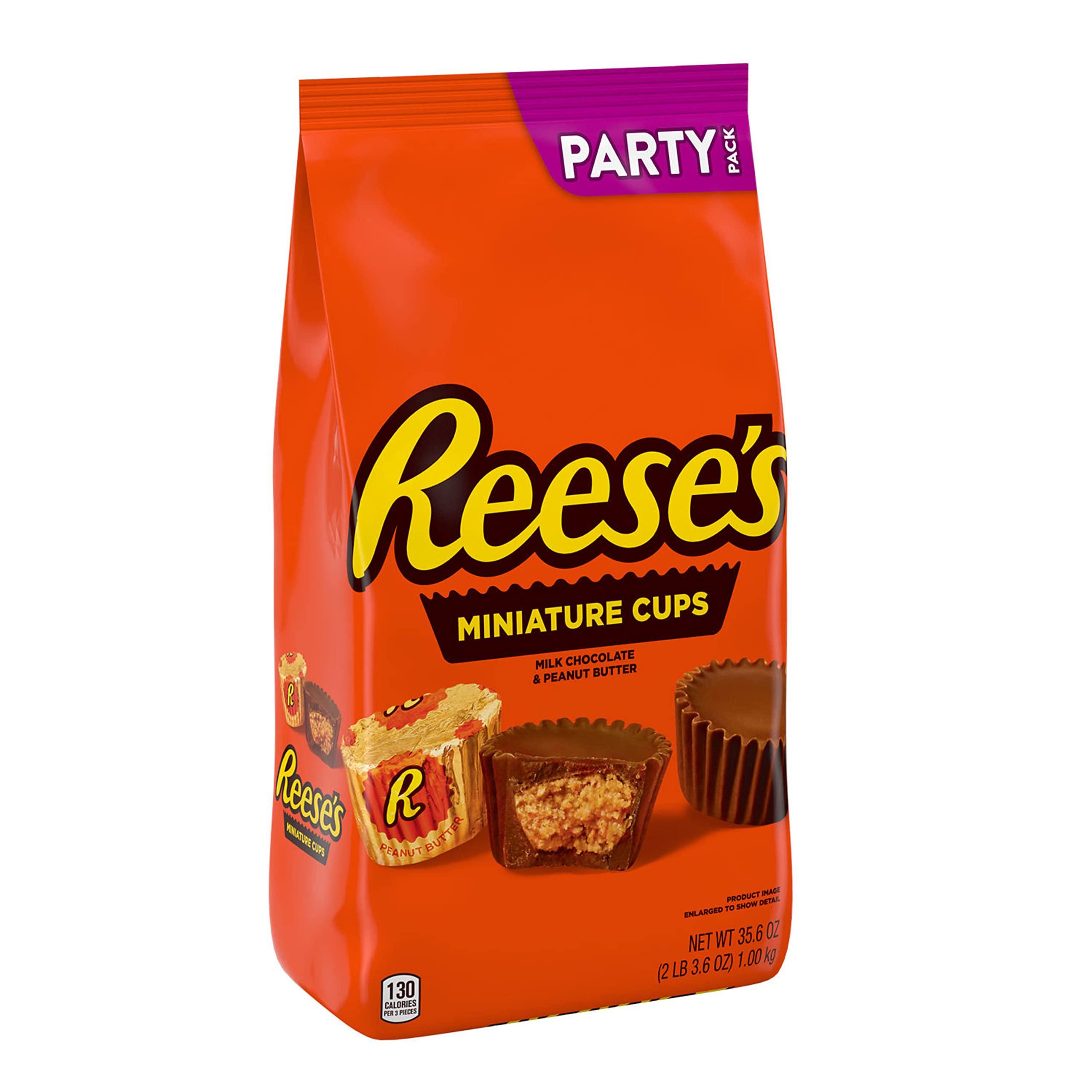REESE'S Miniatures Milk Chocolate Peanut Butter Cups, Candy Party Pack, 35.6 oz - Image 3
