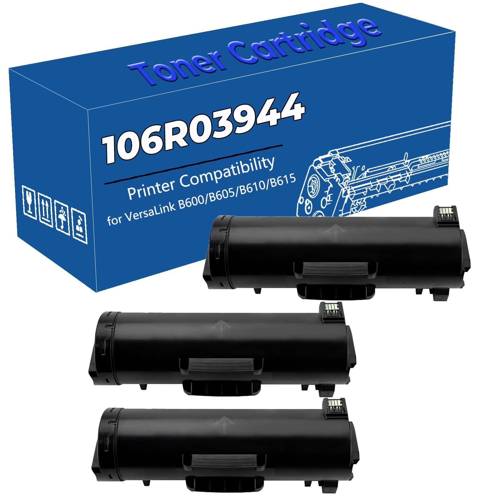 TFDGSA B600 B605 B610 B615 Toner Cartridge Compatible 106R03944 106R03942 106R03940 Toner Replacement for Xerox VersaLink B600 B605 B610 B615 Printer 3-Pack