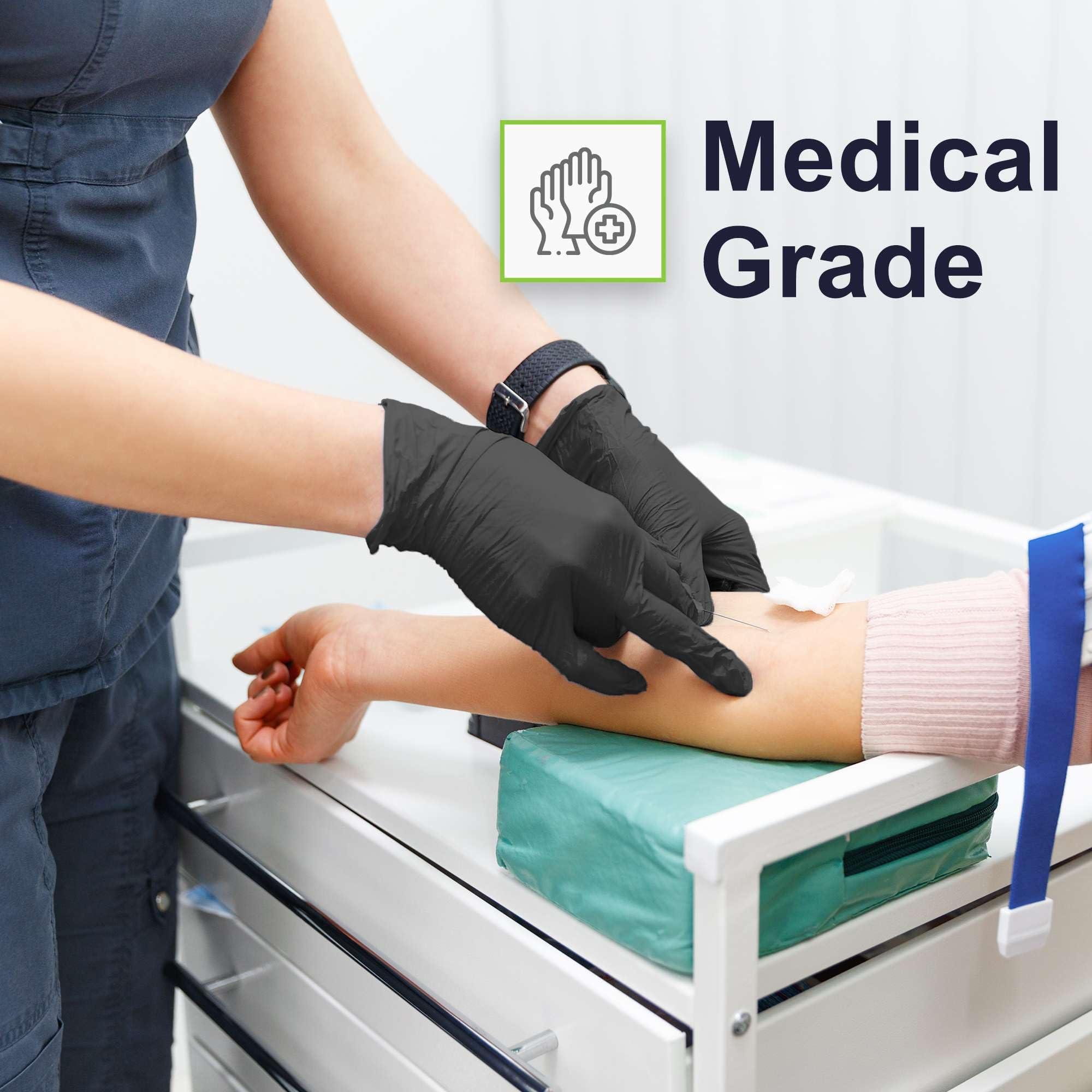 FifthPulse [150 Count] Biodegradable Gloves - Black Nitrile Disposable Gloves - Medical Exam and Food Safe - Latex Free - Image 6