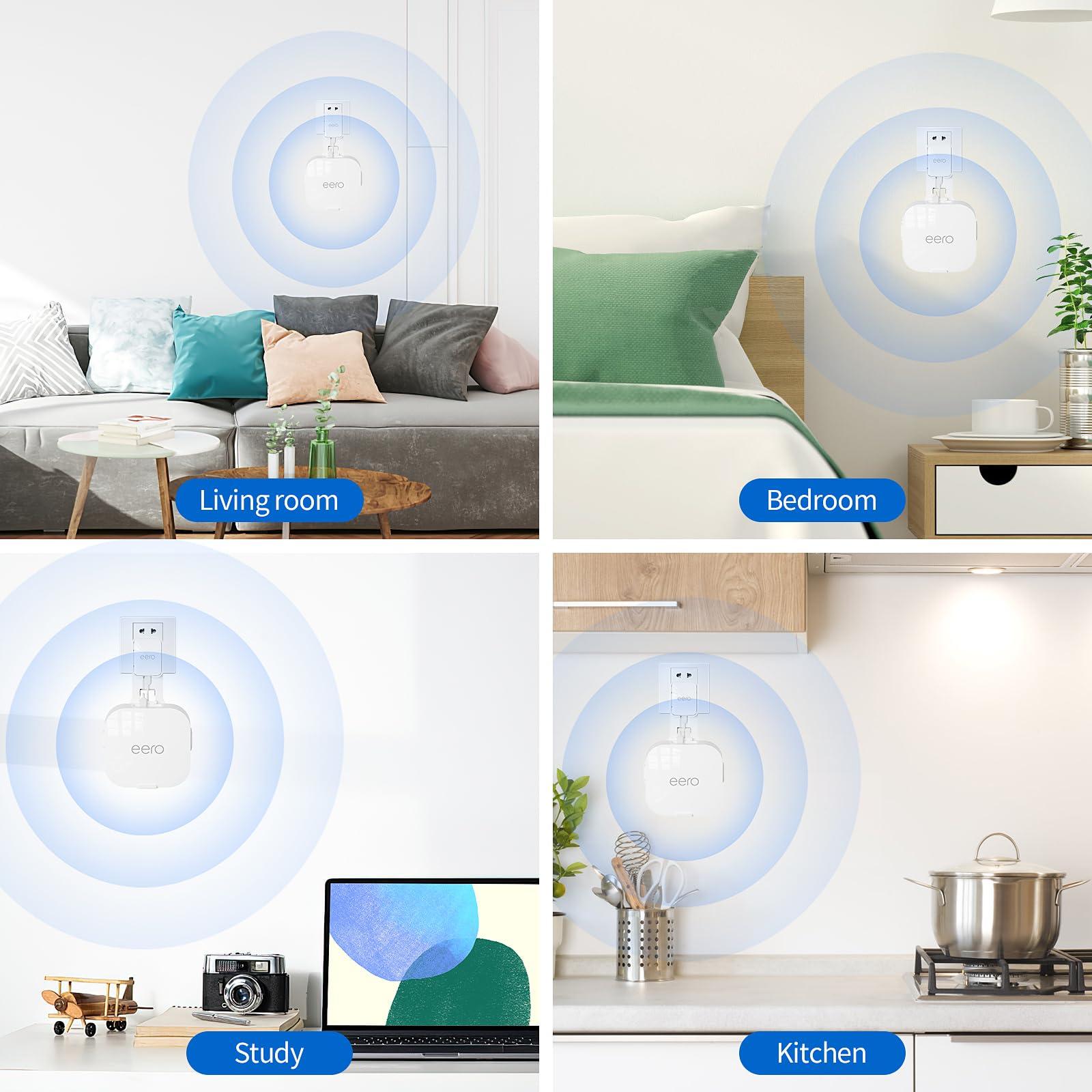 Relassy Wall Mount Holder for eero 6e/6, Outlet Stand Bracket Compatible with eero 6 Mesh Wi-Fi System Extender Router (1 Pack), No Messy Wires, Space Saving - Image 6