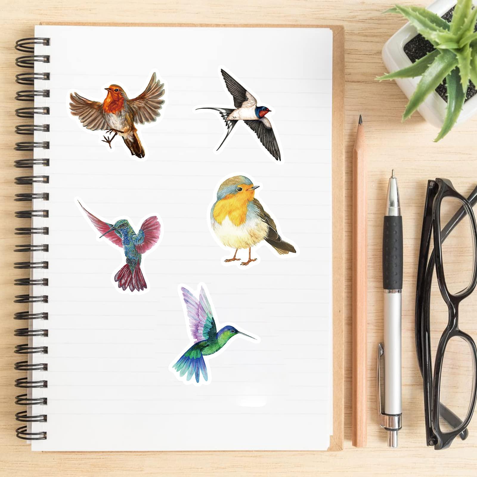 100 PCS Bird Stickers, Vinyl Waterproof Bird Stickers for Water Bottles, Laptop, Notebook, Scrapbook, Luggage, Cell Phone, Skateboard, Helmet - Image 2