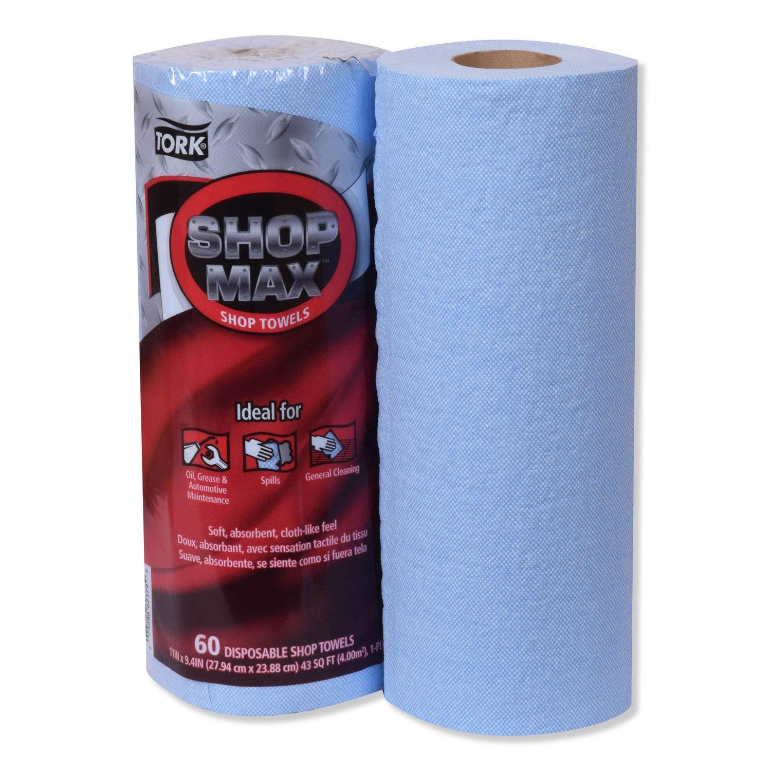 Tork ShopMax Heavy Duty Paper Shop Towel Blue, High Absorbency, 30 rolls x 60 Sheets, 450360 - Image 6