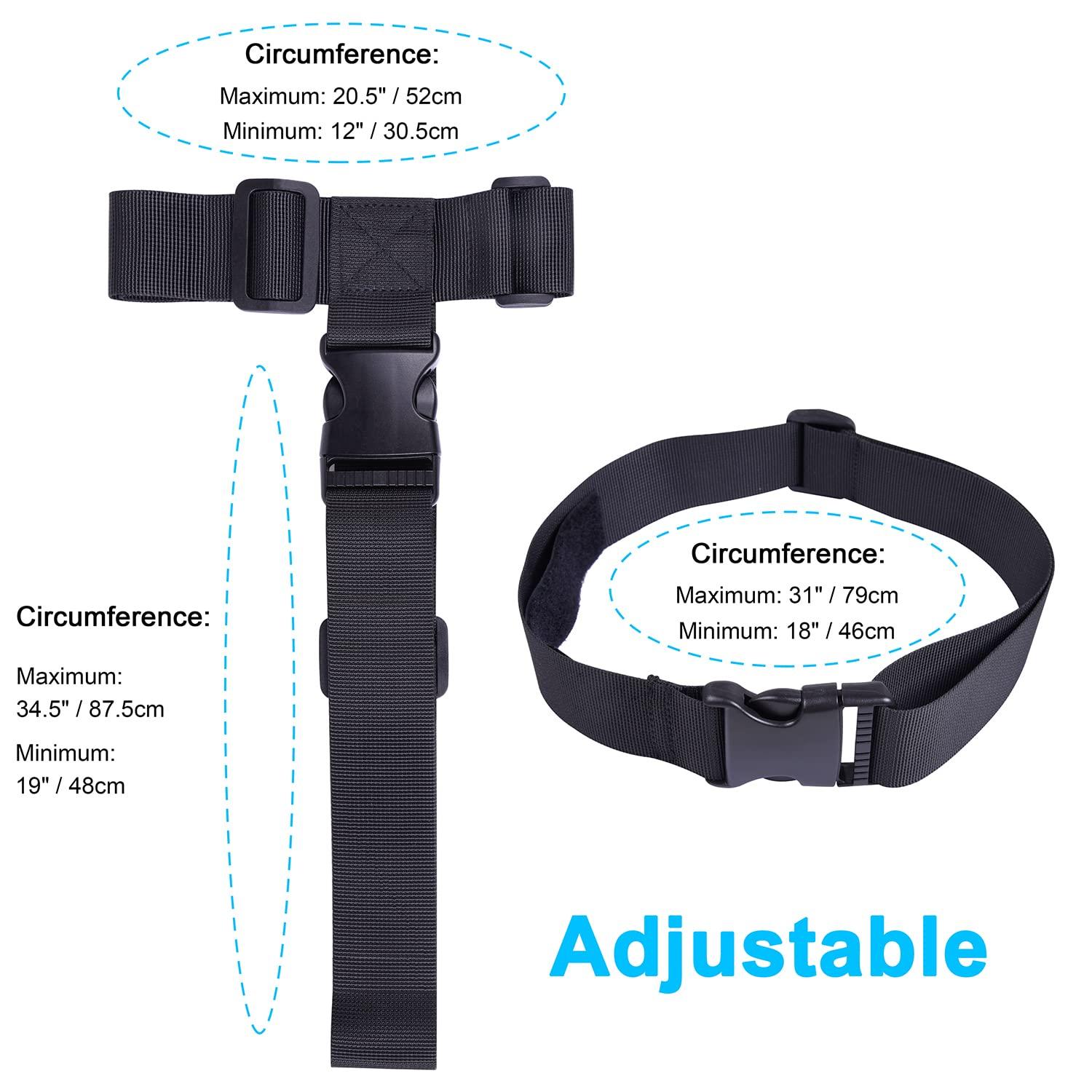Wisdompro 2 Pcs Add a Bag Luggage Strap, Heavy Duty Adjustable Suitcase Belt Travel Attachment Travel Accessories for Connecting Your Luggage Together - Black (T-Type and Normal) - Image 4