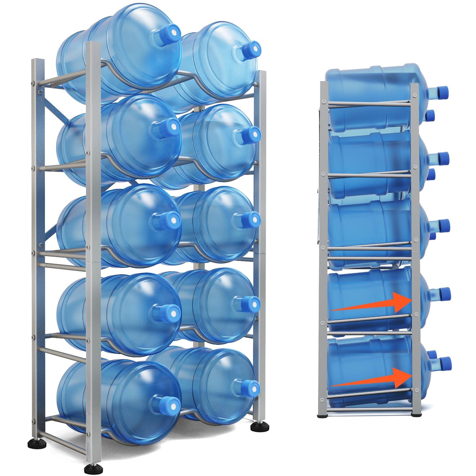 Semoprus 5 Gallon Water Bottle Holder for 10 Bottles, 5 Tiers Double Row Water Jug Holder, Detachable Heavy Duty Water Jug Stand, Water Jug Rack for Office, Kitchen, Garages, Restaurant, and Gym - Image 7