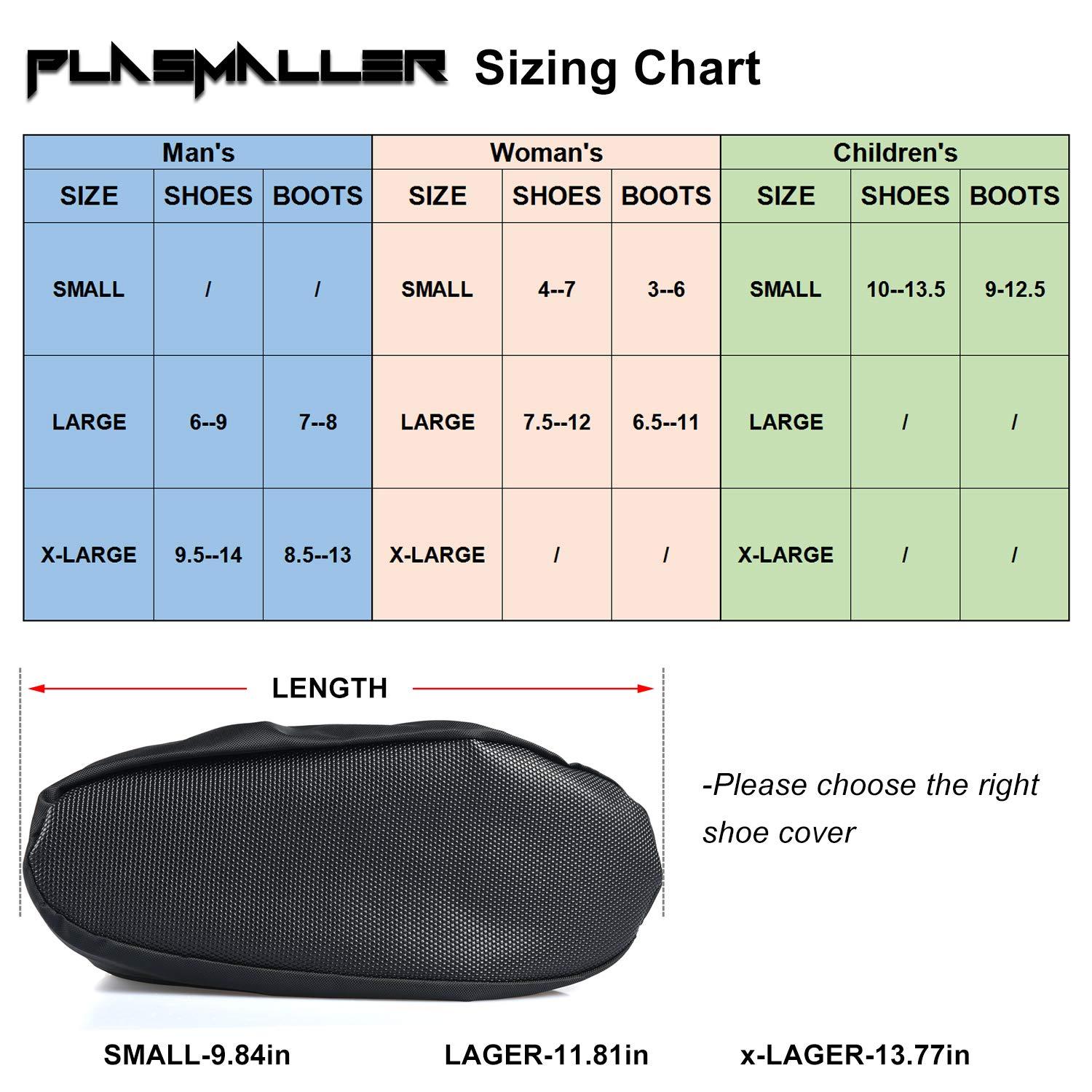 PlasMaller 5 Pairs Black Non Slip Washable Reusable Shoe Covers For Household Thickened Boot Covers, XL - Image 3