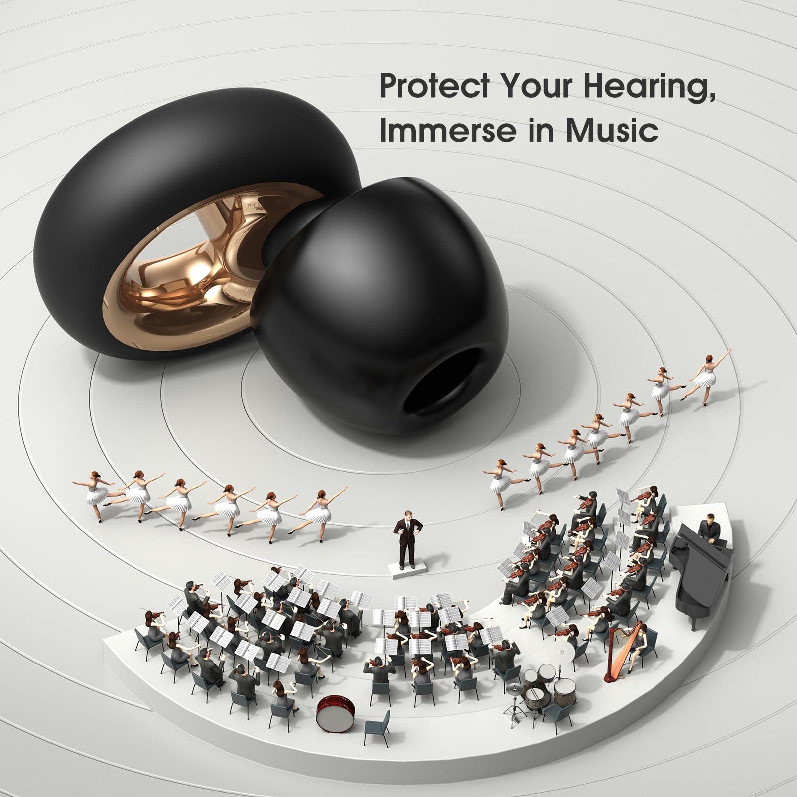 Vosaf Ear Plugs for Sleeping Noise Cancelling, Soft Earplugs for Sleep, 45dB Reusable Ear Plugs for Noise Reduction with 8 Ear Tips, Silicone Hearing Protection Ear plugs for Concert and Travel(Black) - Image 6