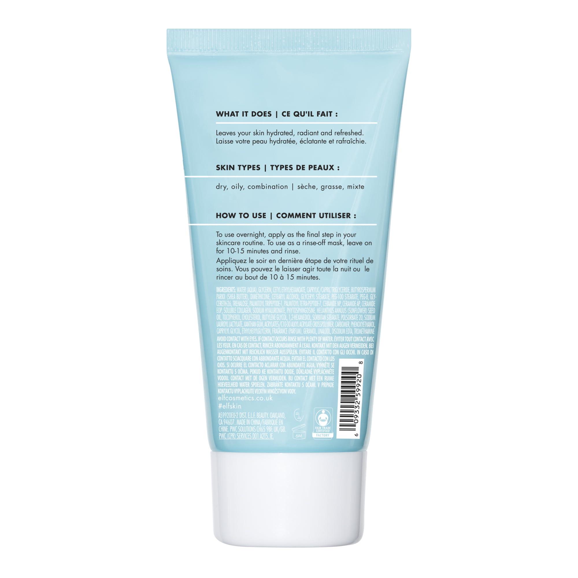 e.l.f. Holy Hydration! Sleep Mask, Ultra-Hydrating Dual-Use Face Mask, Replenishes & Nourishes Dry Skin for a Plumped Up Complexion, 2.7 Fl Oz (80mL) - Image 2
