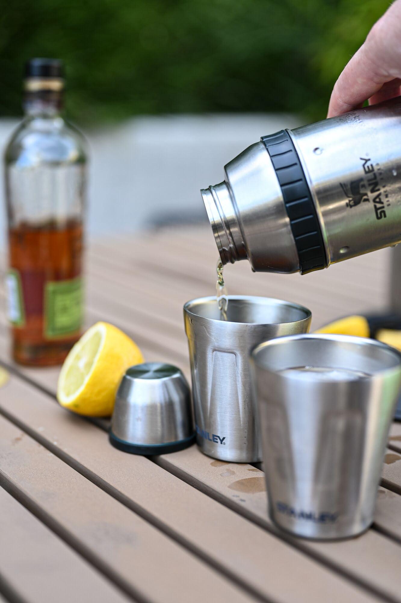 Stanley Happy Hour Cocktail Shaker Set 20 oz | Bartender Kit for Camping and Travel | Cocktail Drink Mixing Set with 2 Cups | Insulated Stainless Steel | BPA-Free | Black 2.0 - Image 5
