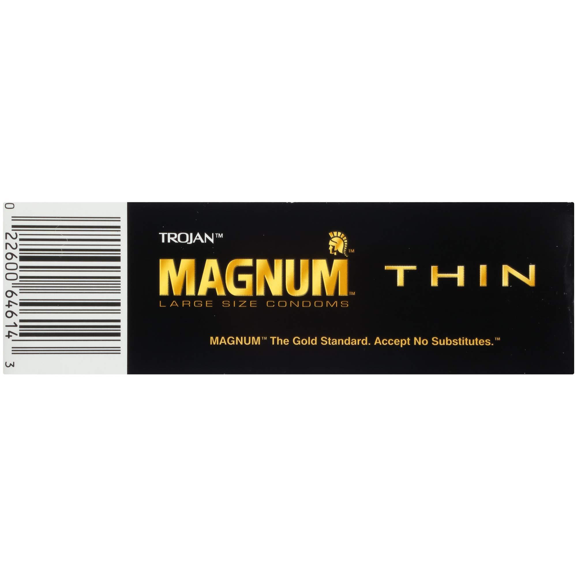 Trojan Magnum Thin Large Size Lubricated Condoms - 12 Count (Pack of 1) - Image 15