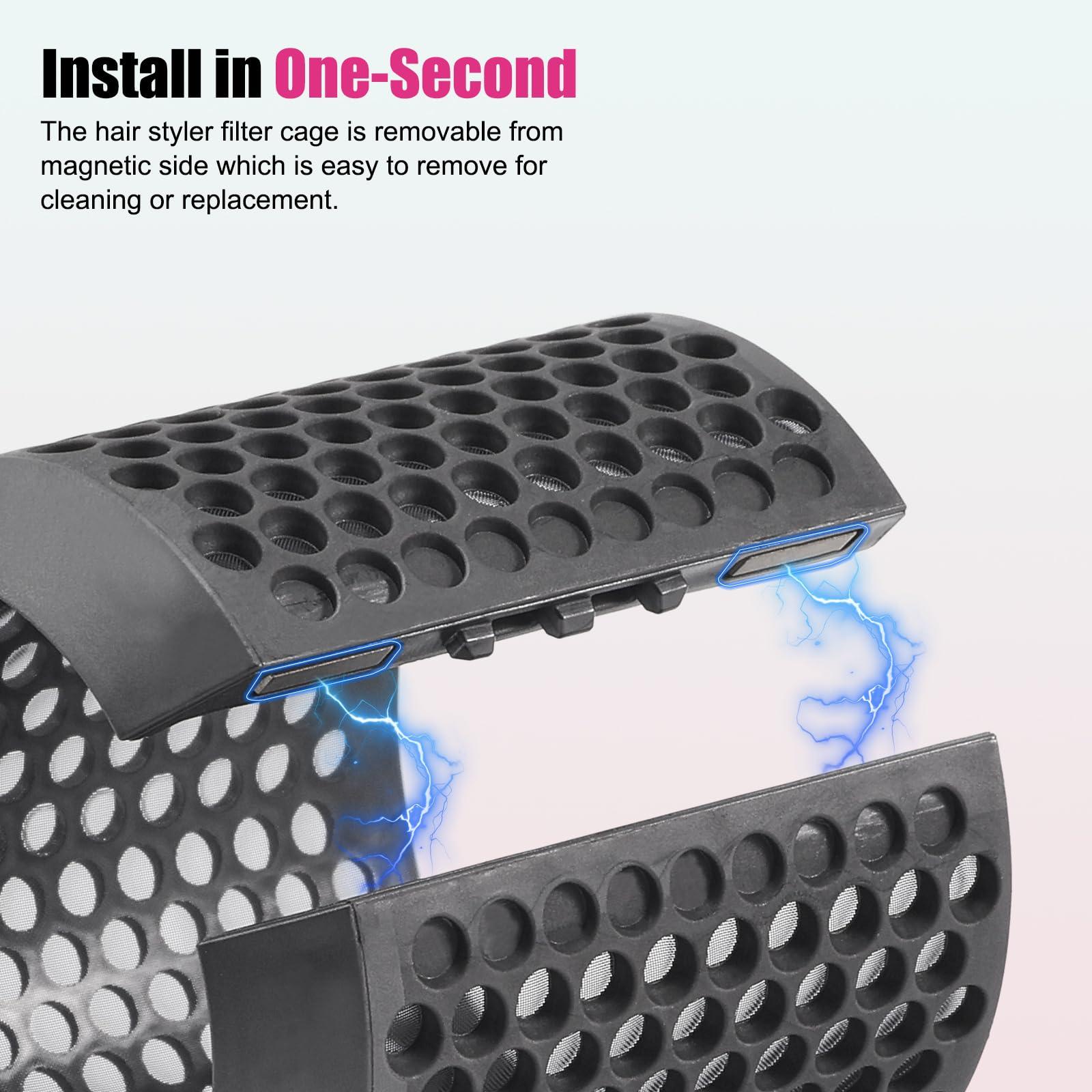 Outer Filter Cover Compatible with Dyson Airwrap Hair Styler with Filter Cleaning Brush HS01 HS05 Magnetic Filter Cage Replacement Parts - Image 5