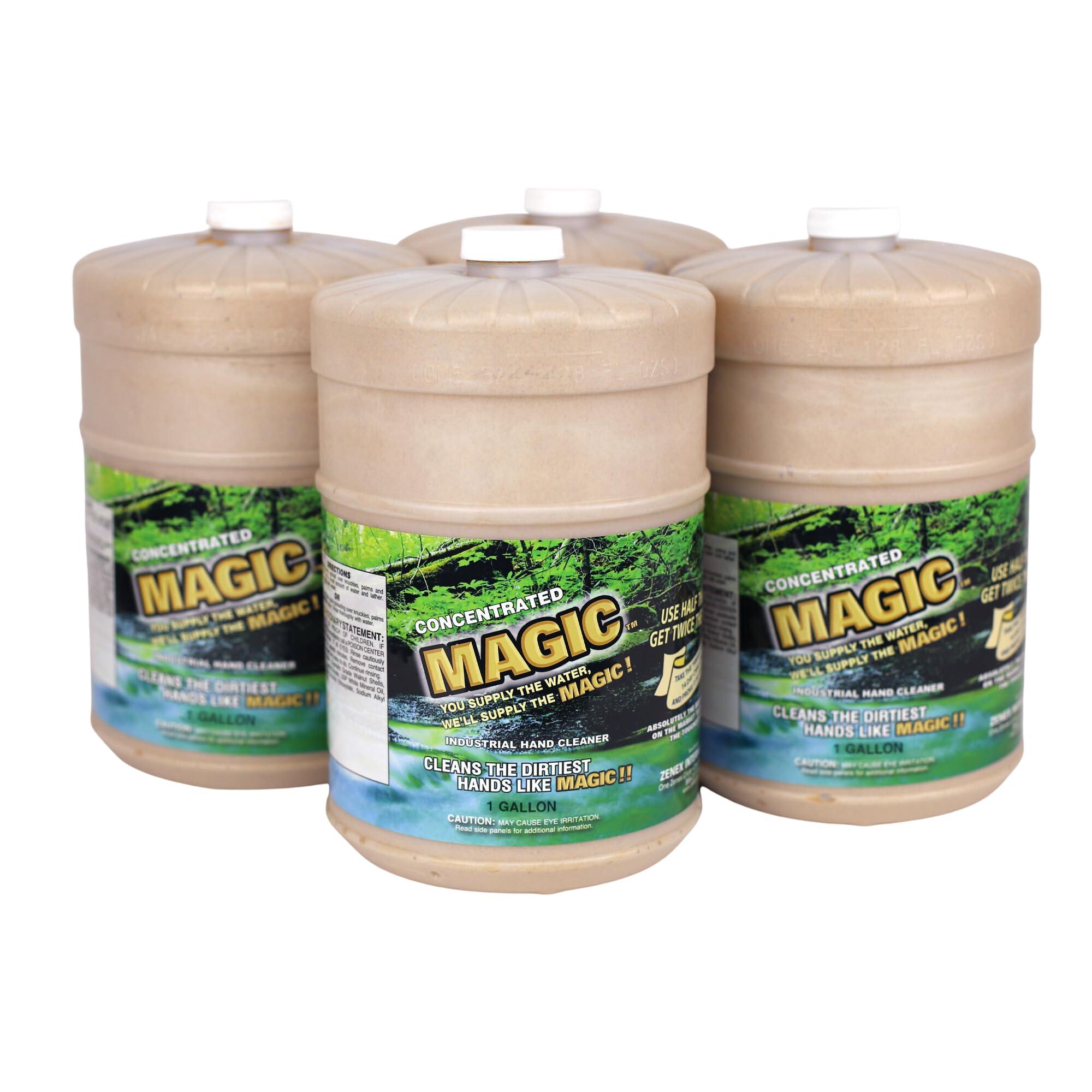Zenex Magic Hand Soap - Industrial Hand Cleaner for Auto Mechanics | Shop Soap | Walnut Shell Scrubbers to Remove Grease, Oil, Ink & Paint | Moisturizing Ingredients | 1 gallon (4 Pack) - Image 1