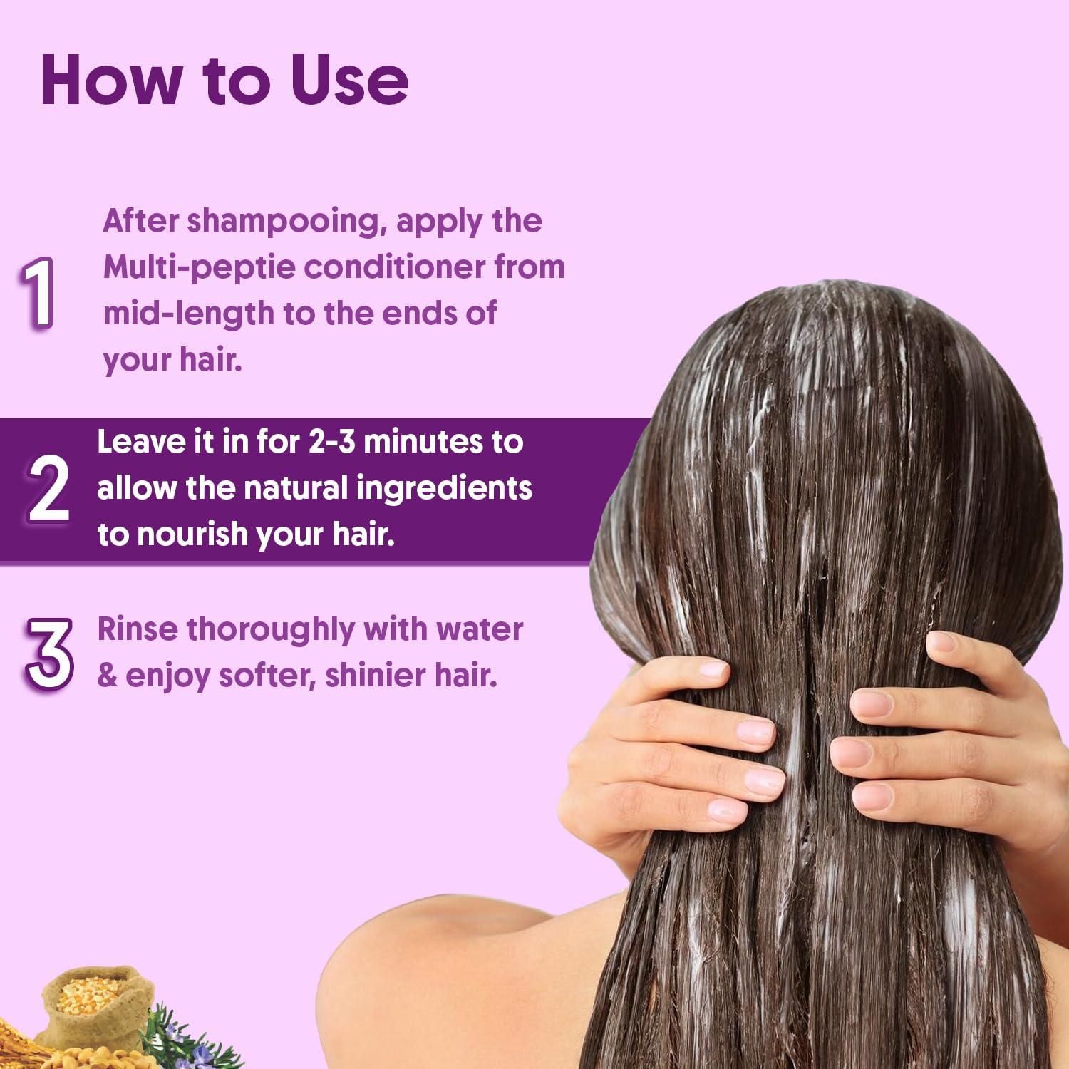 Aravi Organic Multi Peptide Hairfall Conditioner - Acetyl Tripeptide 3, Palmitoyl, Oligopeptide & Rosemary - 6.7 FL Oz / 200 ml - Image 6